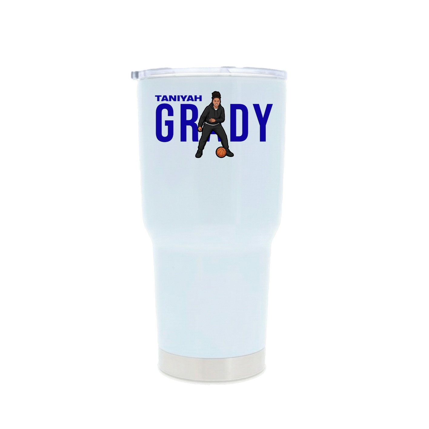 30oz Stainless Steel Tumbler — Player Name in White