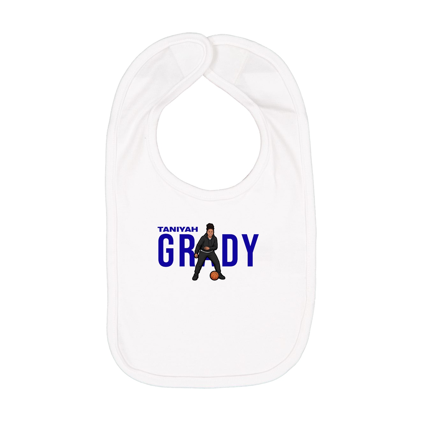 Infant Bib — Player Name in White