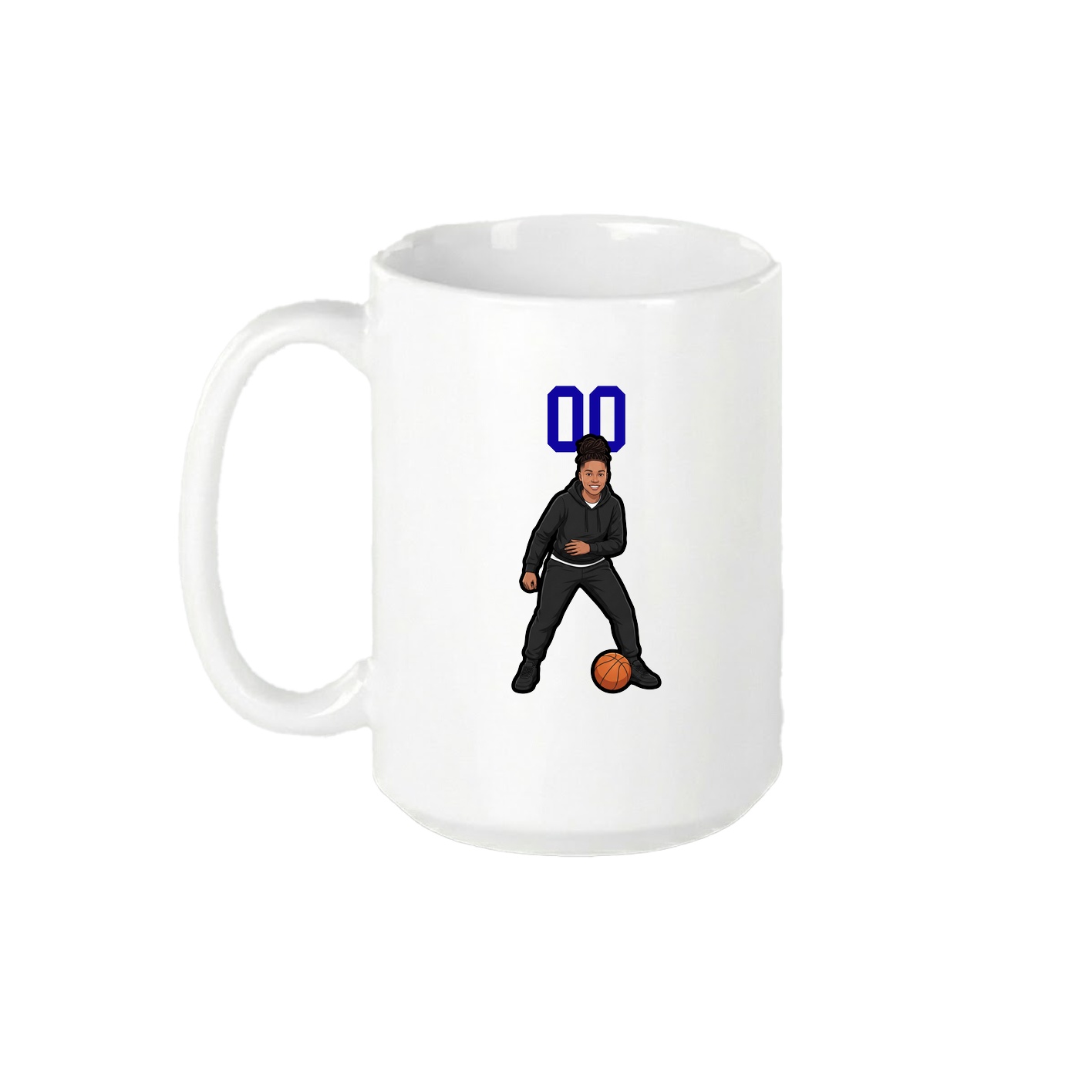 15oz Coffee Mug — Number Top in White