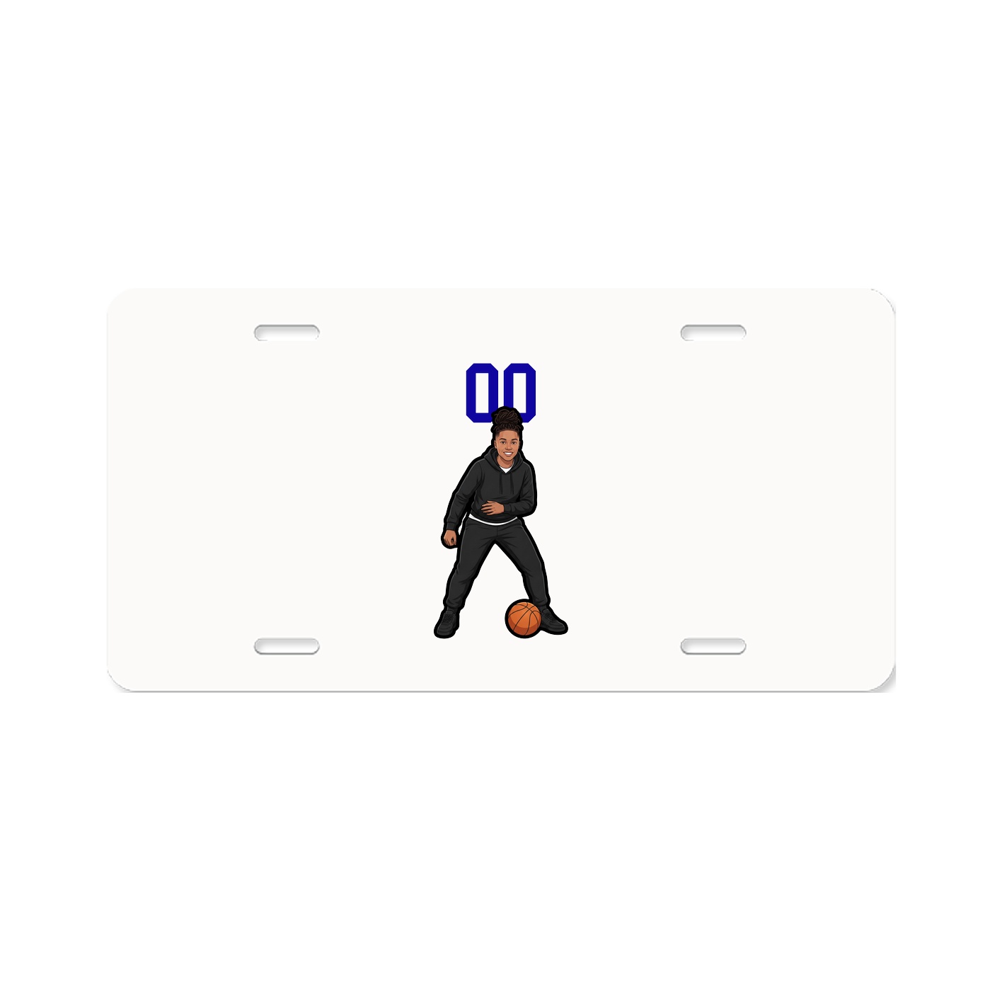 License Plate — Number Top in Classic