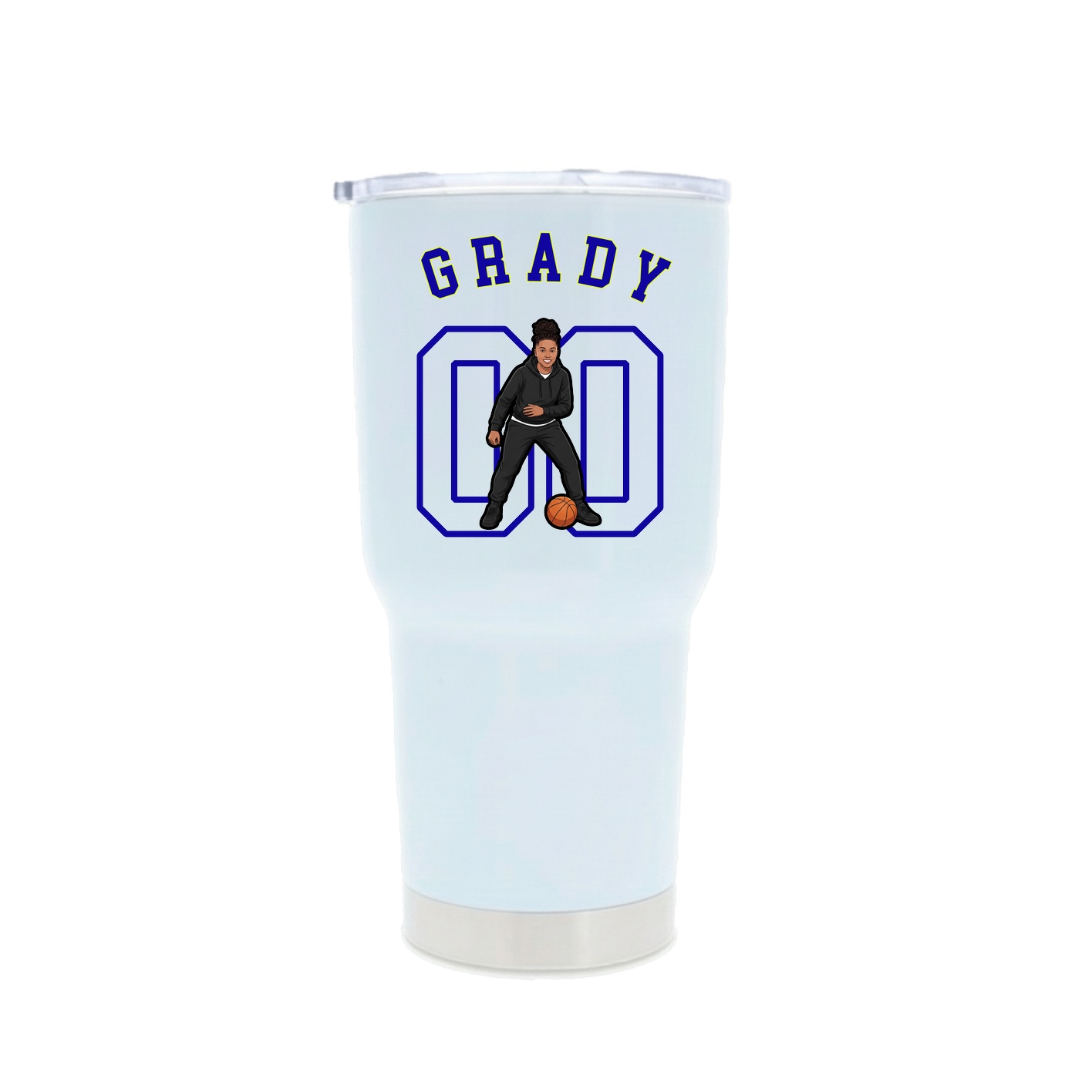 30oz Stainless Steel Tumbler — Shirsey Arch in White