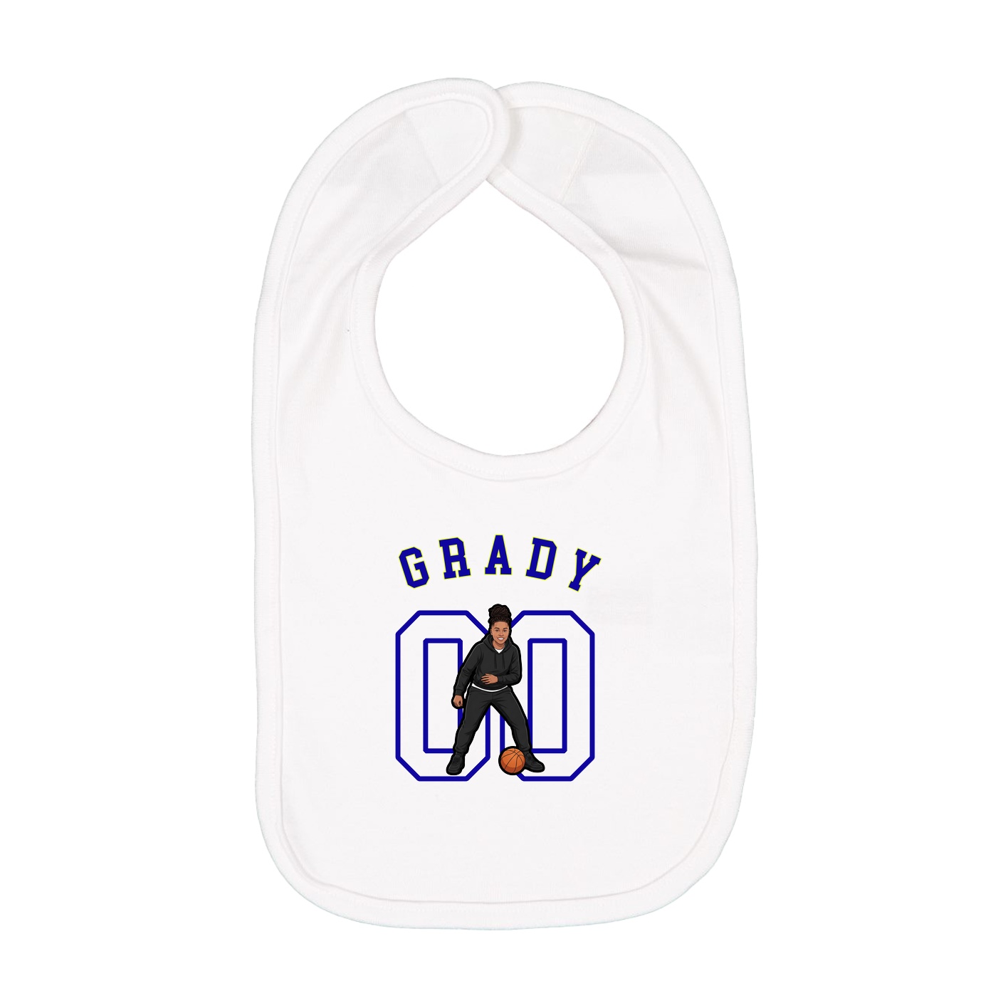 Infant Bib — Shirsey Arch in White