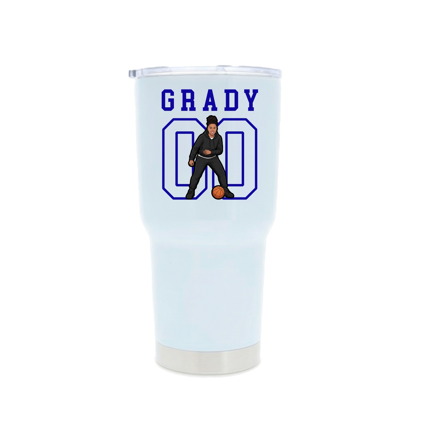 30oz Stainless Steel Tumbler — Shirsey in White