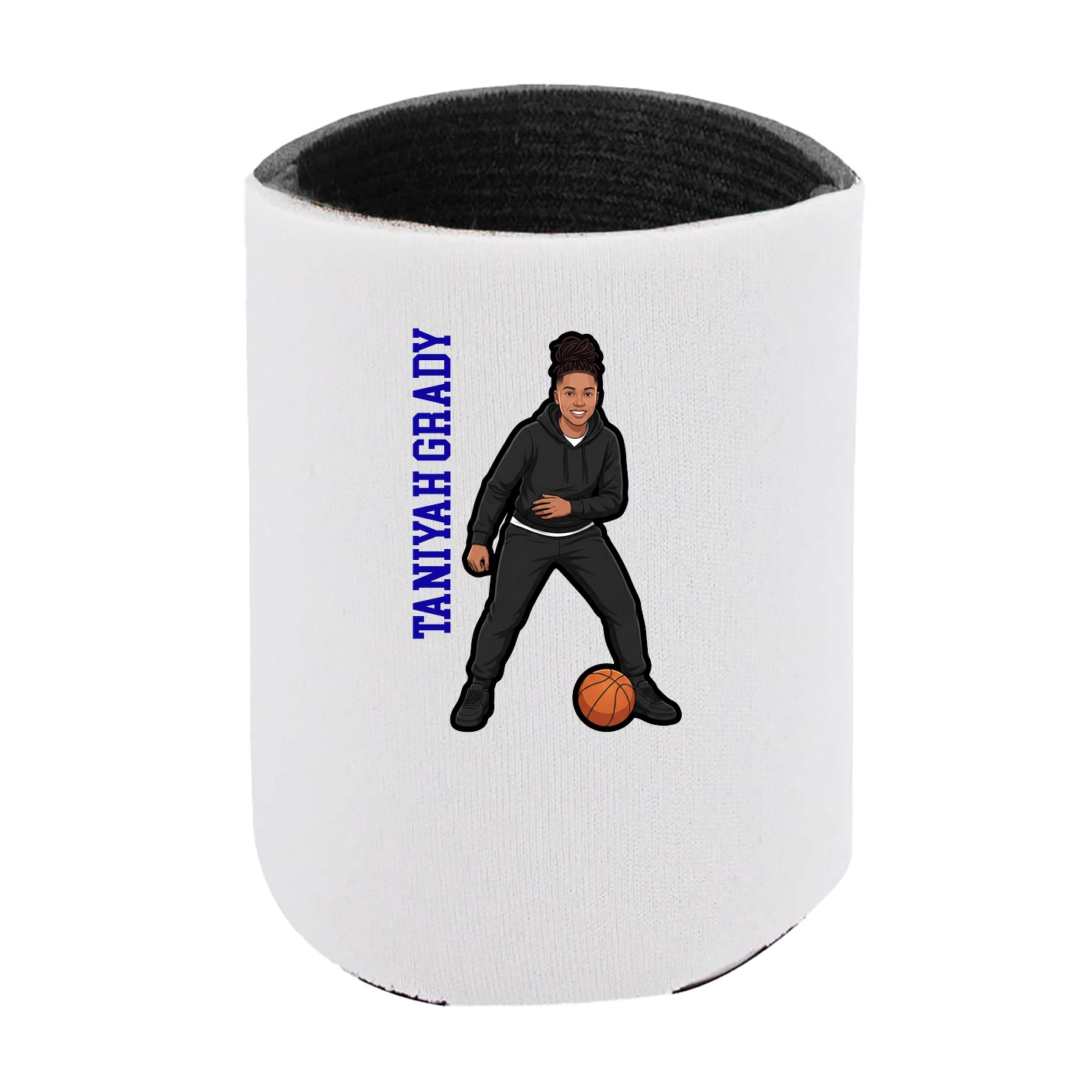 Can Holder — Name Vertical in White