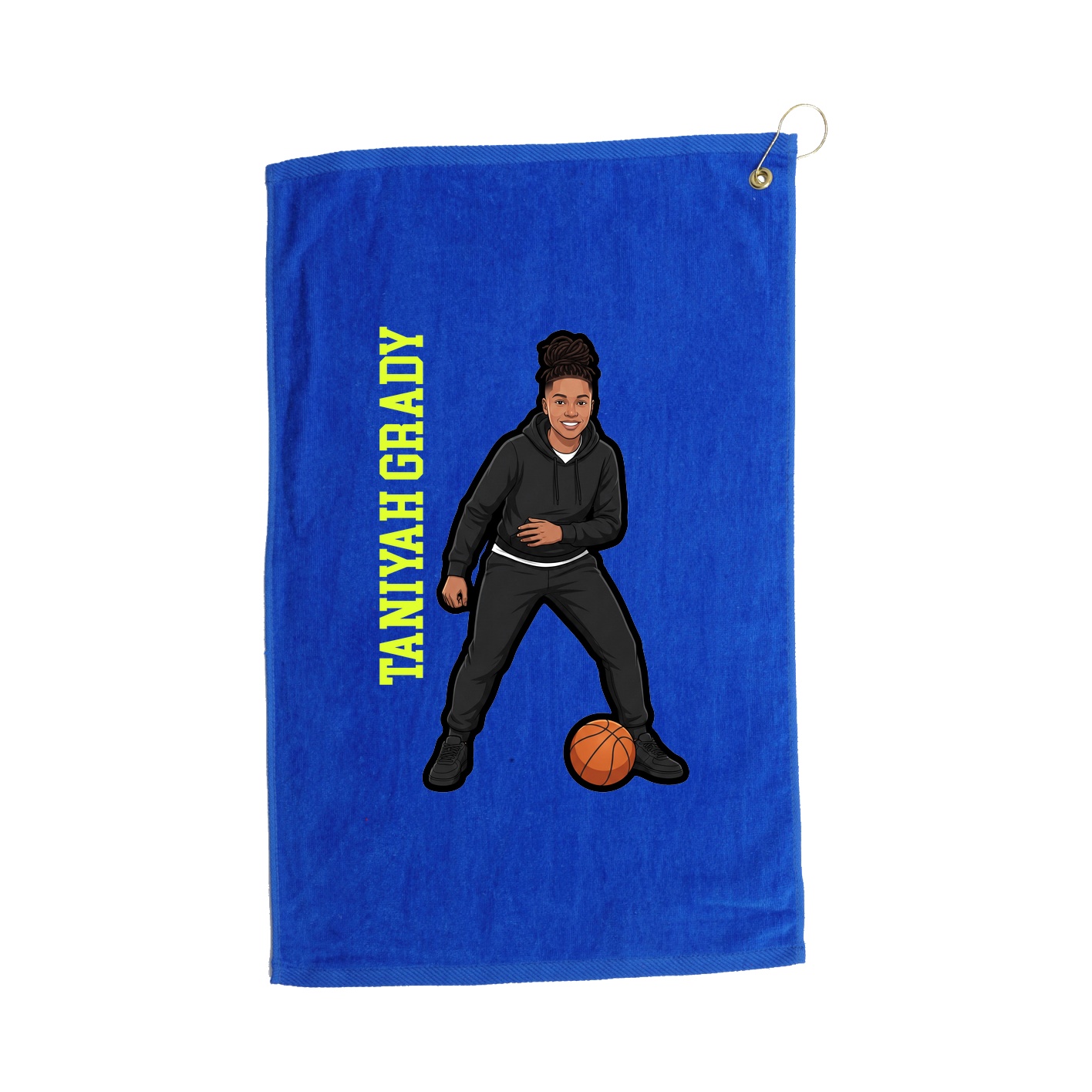 Golf Towel — Name Vertical in Royal