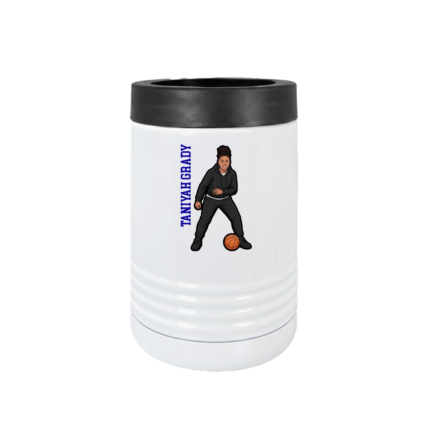 Beverage Holder — Name Vertical in White