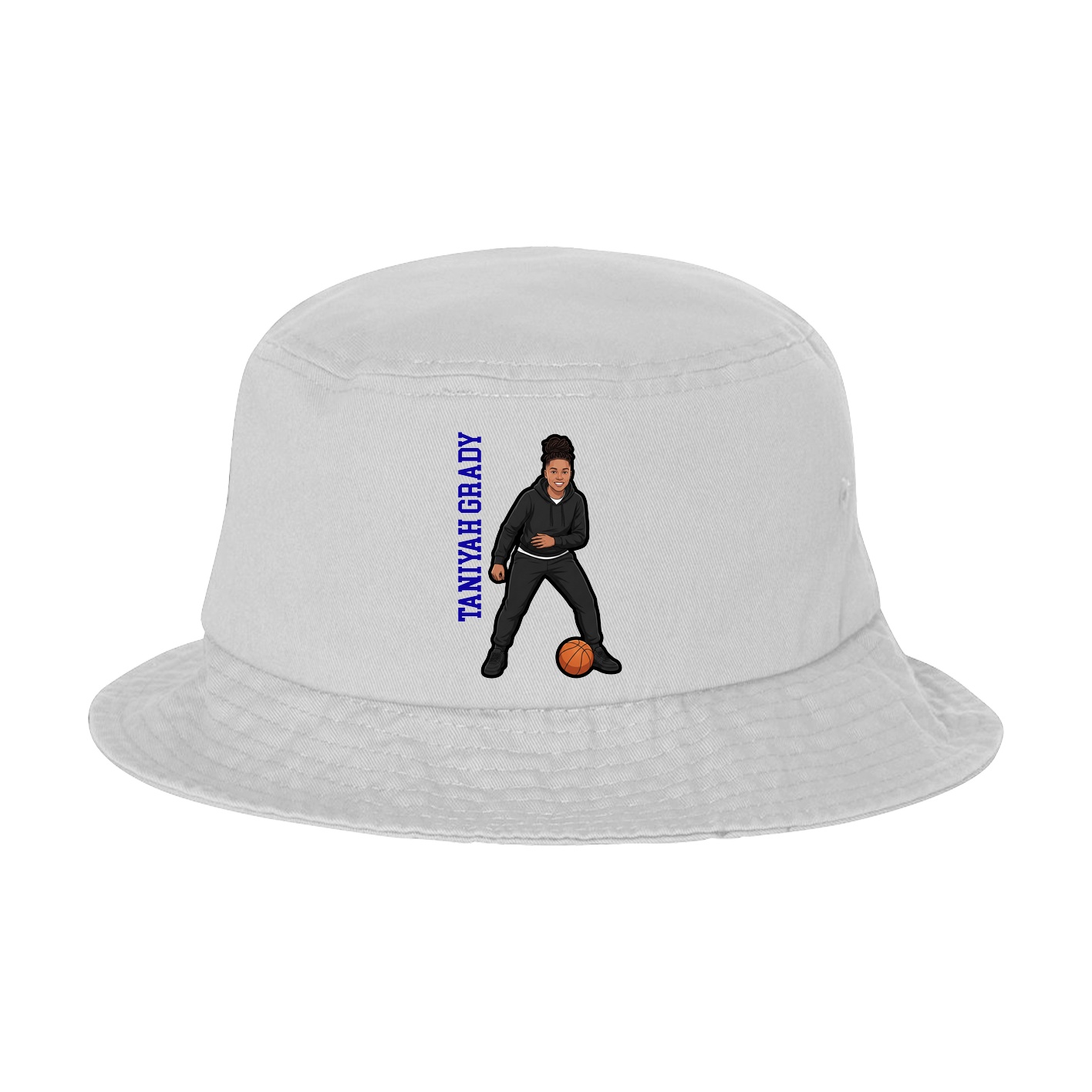 Bucket Cap — Name Vertical in White