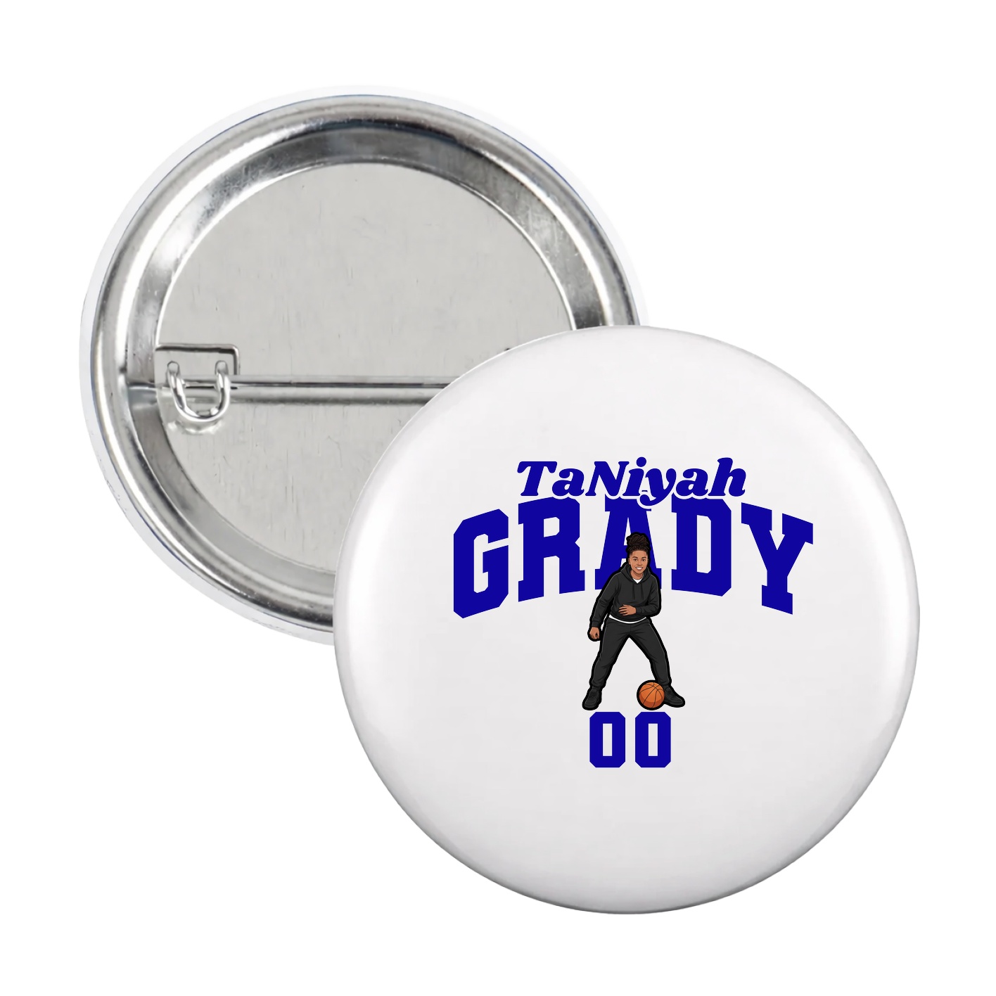 Game Day Button — Signature Arch in White
