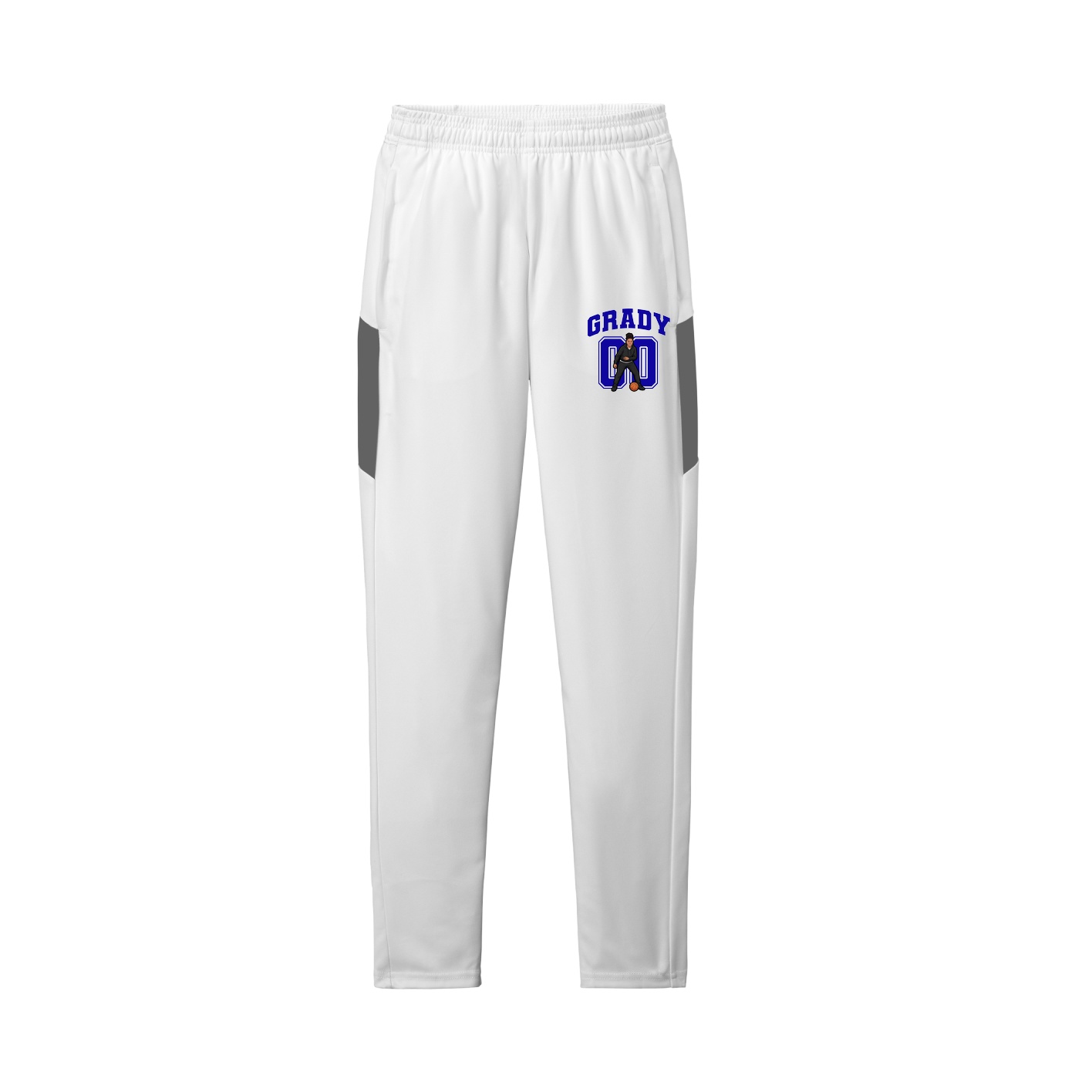 Team Travel Pant — Number in White/Grey