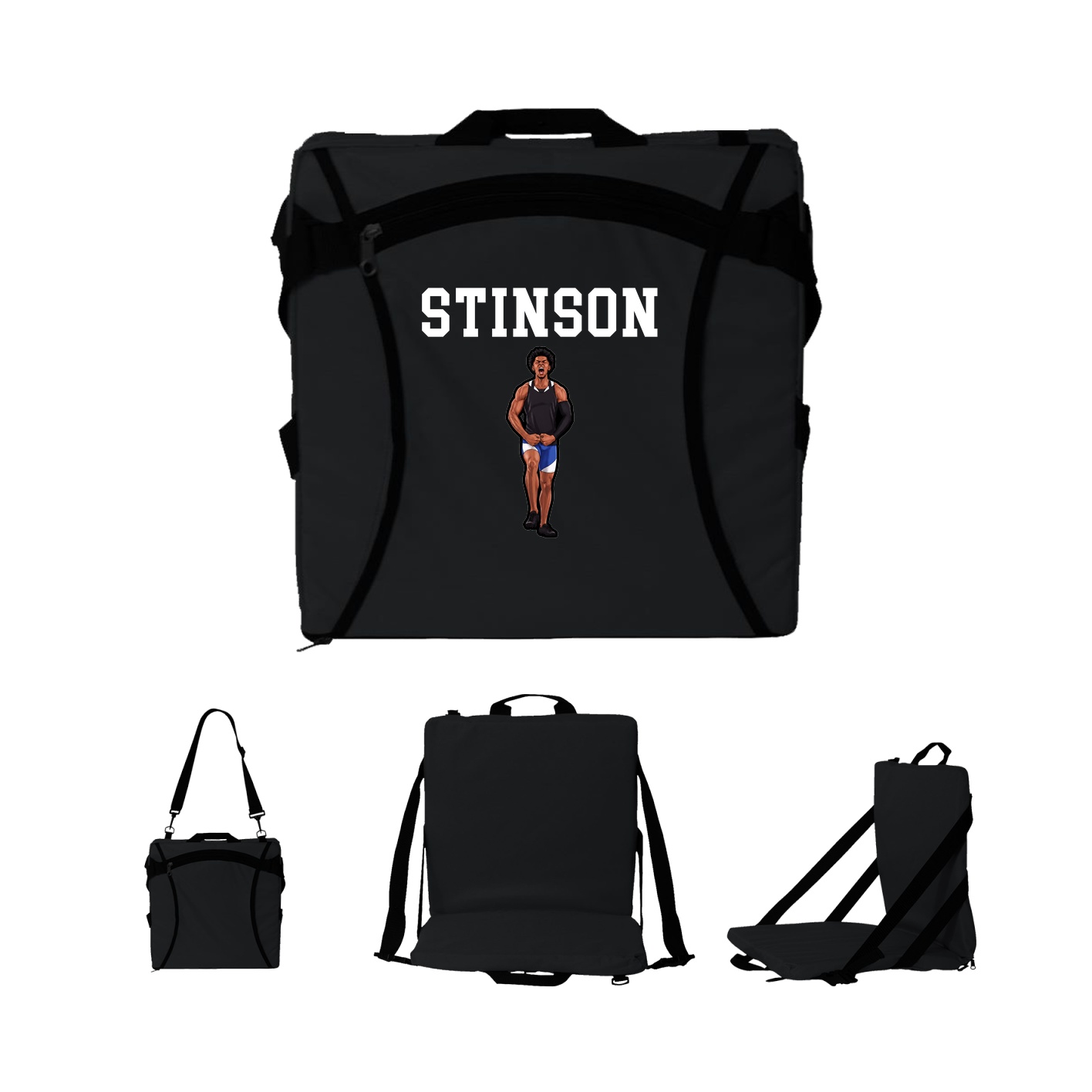 Folding Stadium Seat — Shirsey in Black