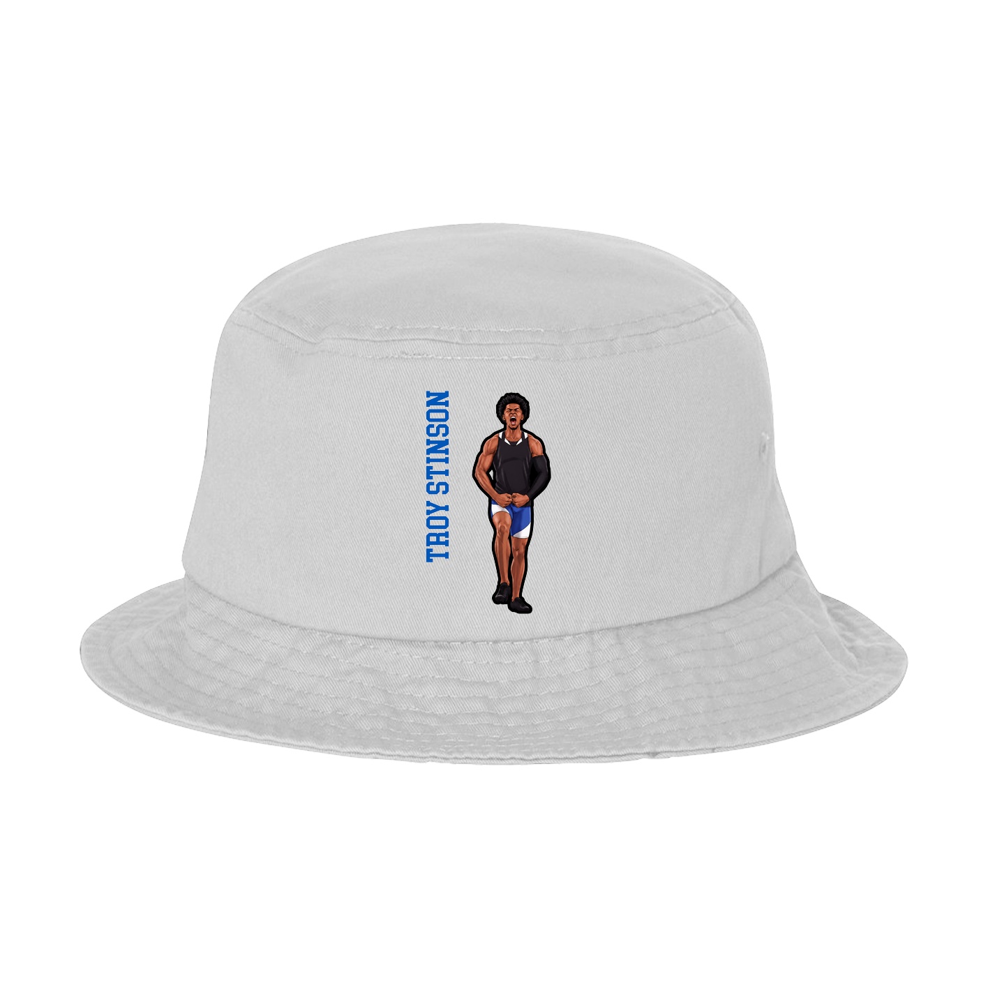 Bucket Cap — Name Vertical in White