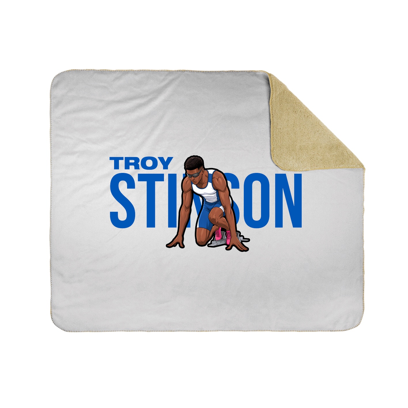 Throw Blanket — Player Name in White