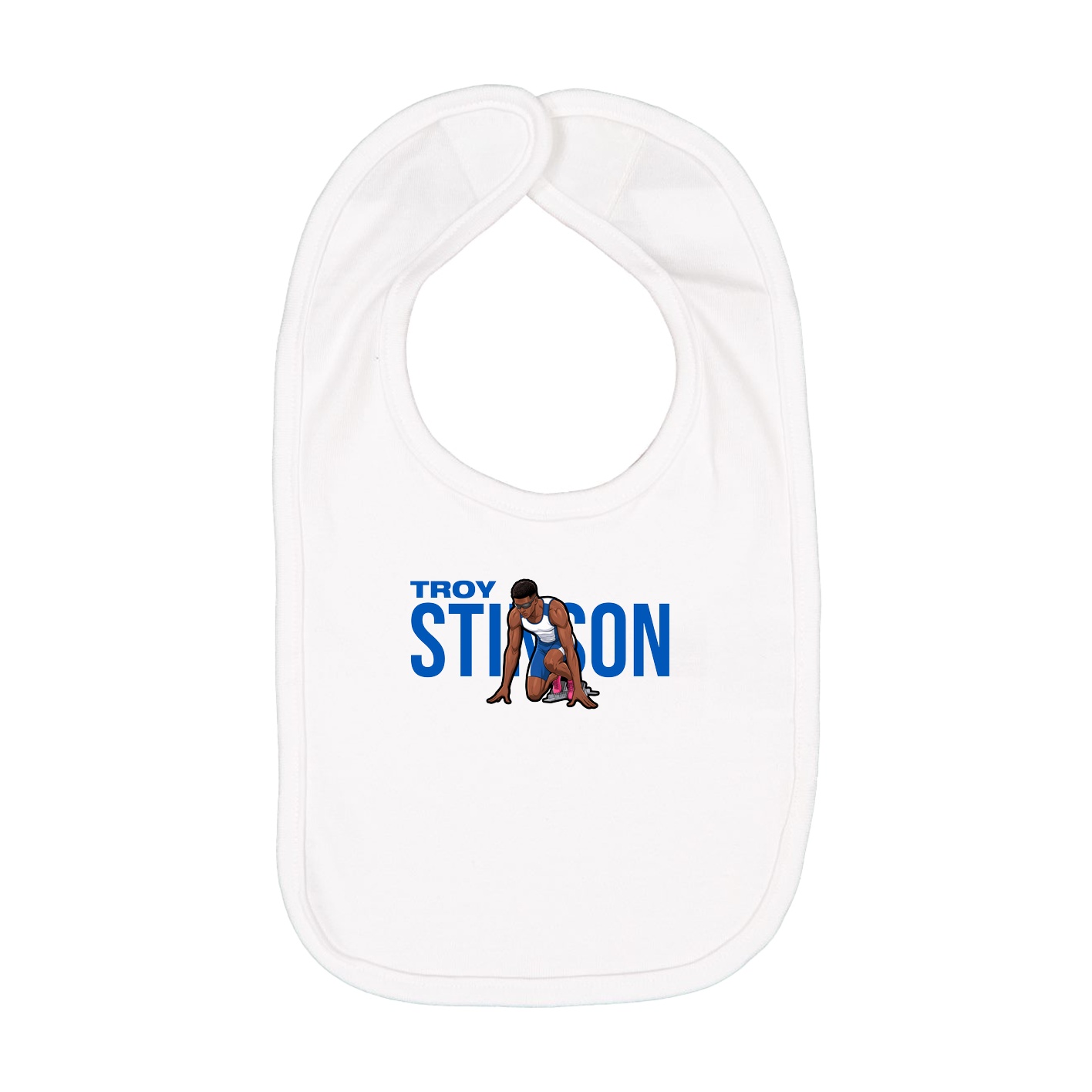 Infant Bib — Player Name in White