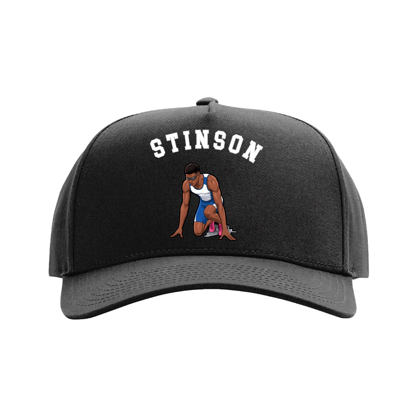 Full Fabric Five-Panel Champ Cap — Shirsey Arch in Black