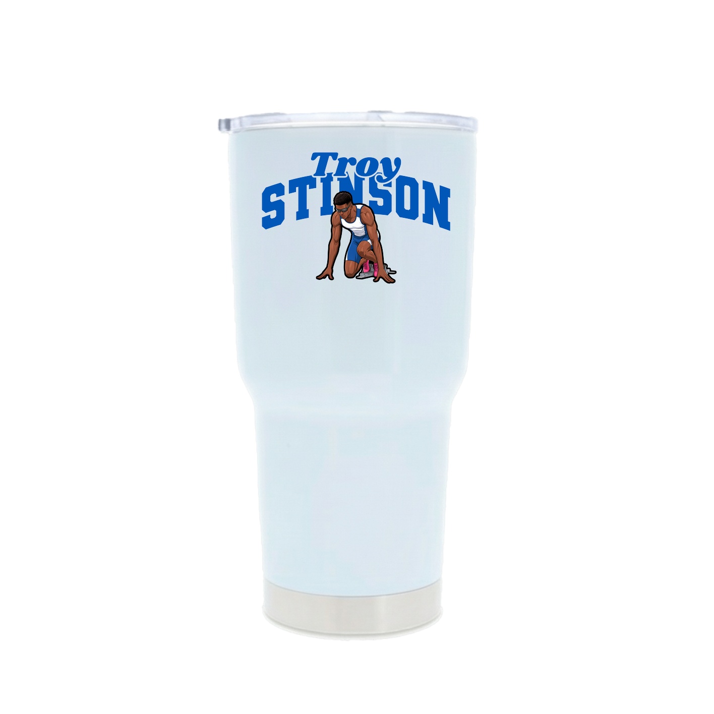 30oz Stainless Steel Tumbler — Signature Arch in White