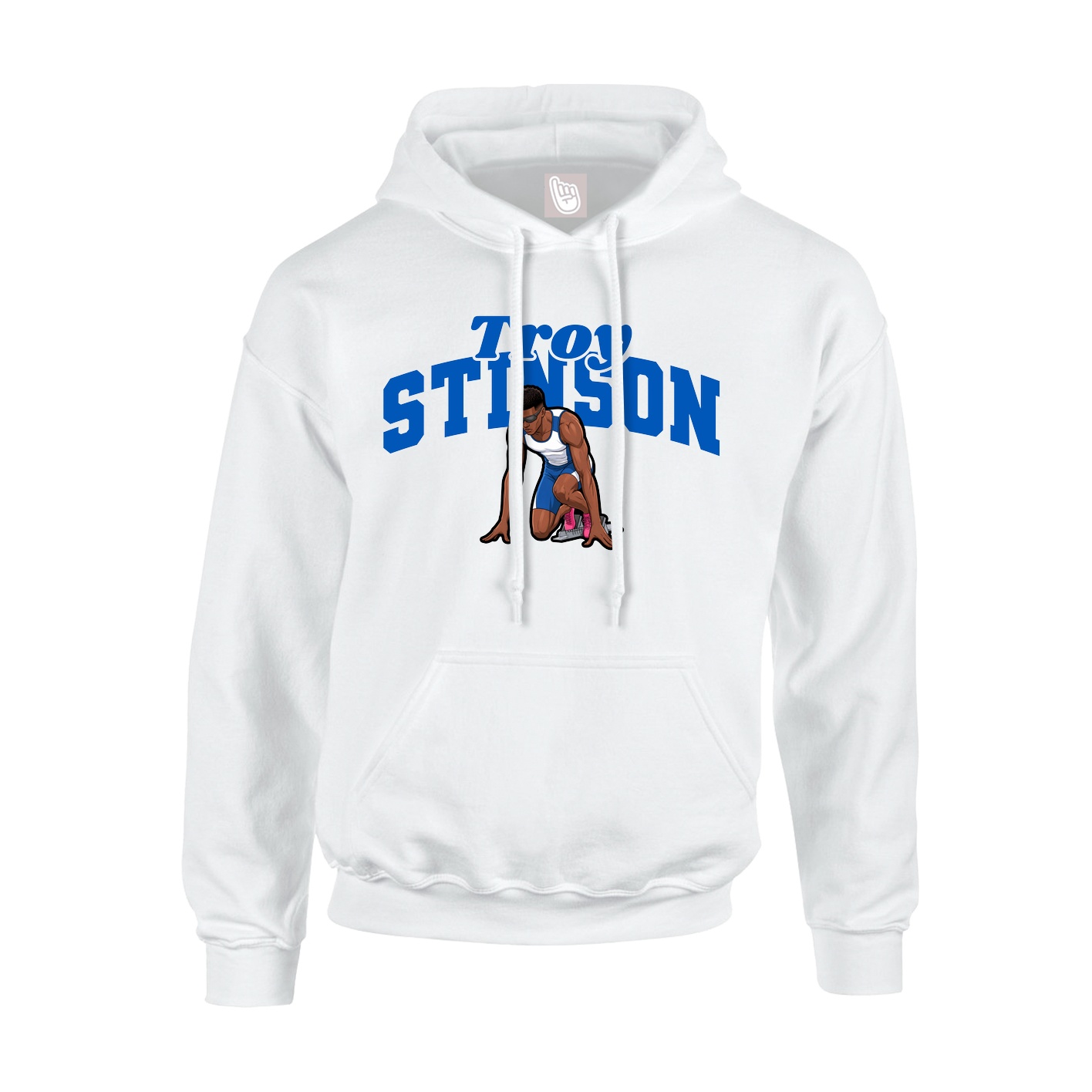 Youth Hoodie — Signature Arch in White