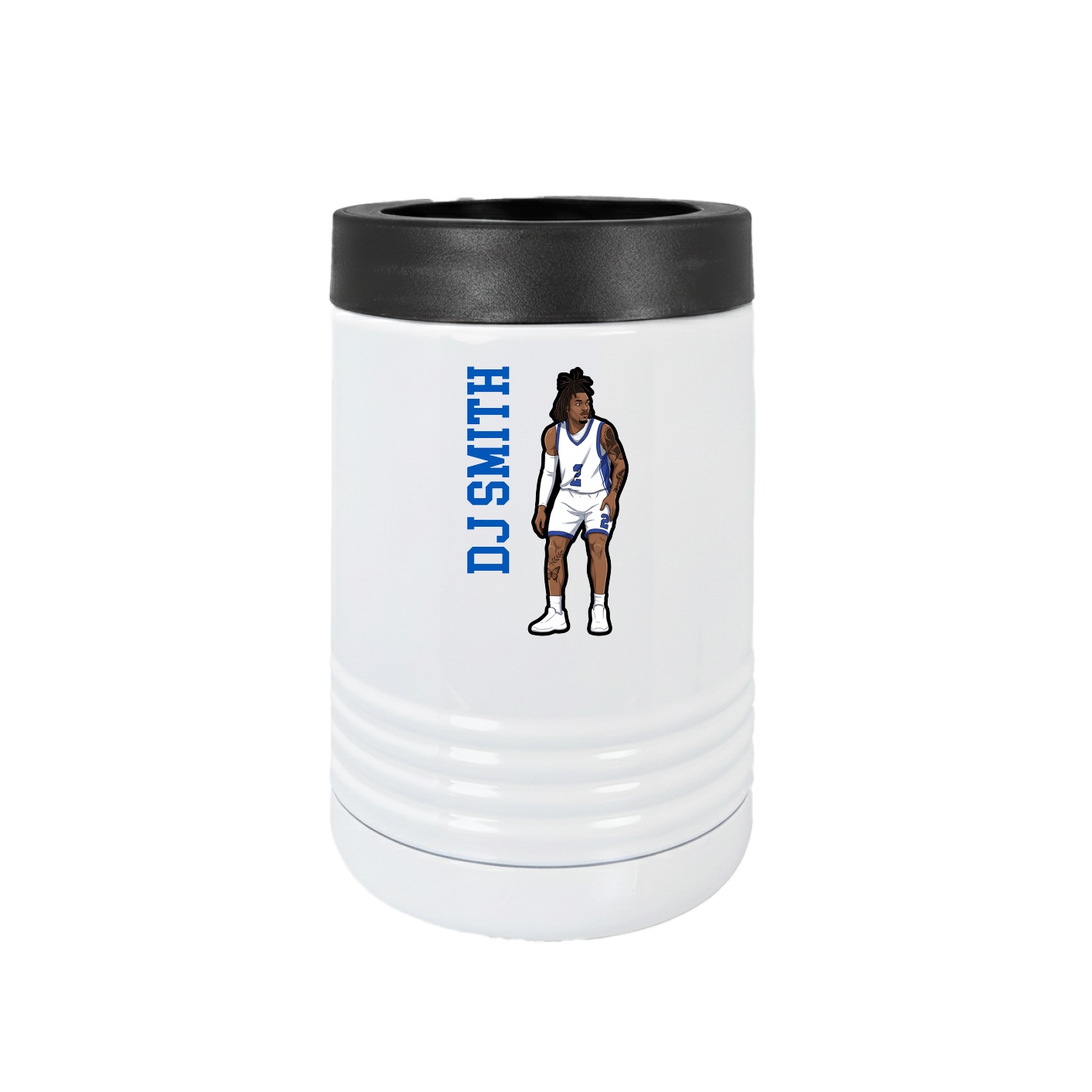 Beverage Holder — Name Vertical in White