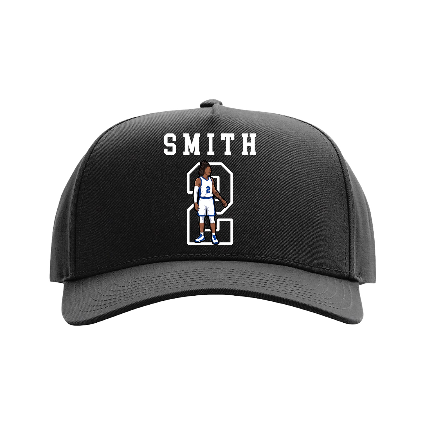 Full Fabric Five-Panel Champ Cap — Shirsey in Black