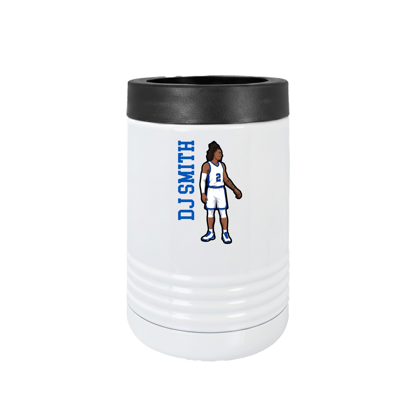 Beverage Holder — Name Vertical in White