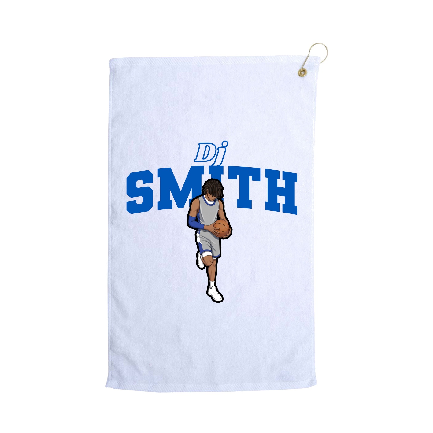 Golf Towel — Name Arch in White