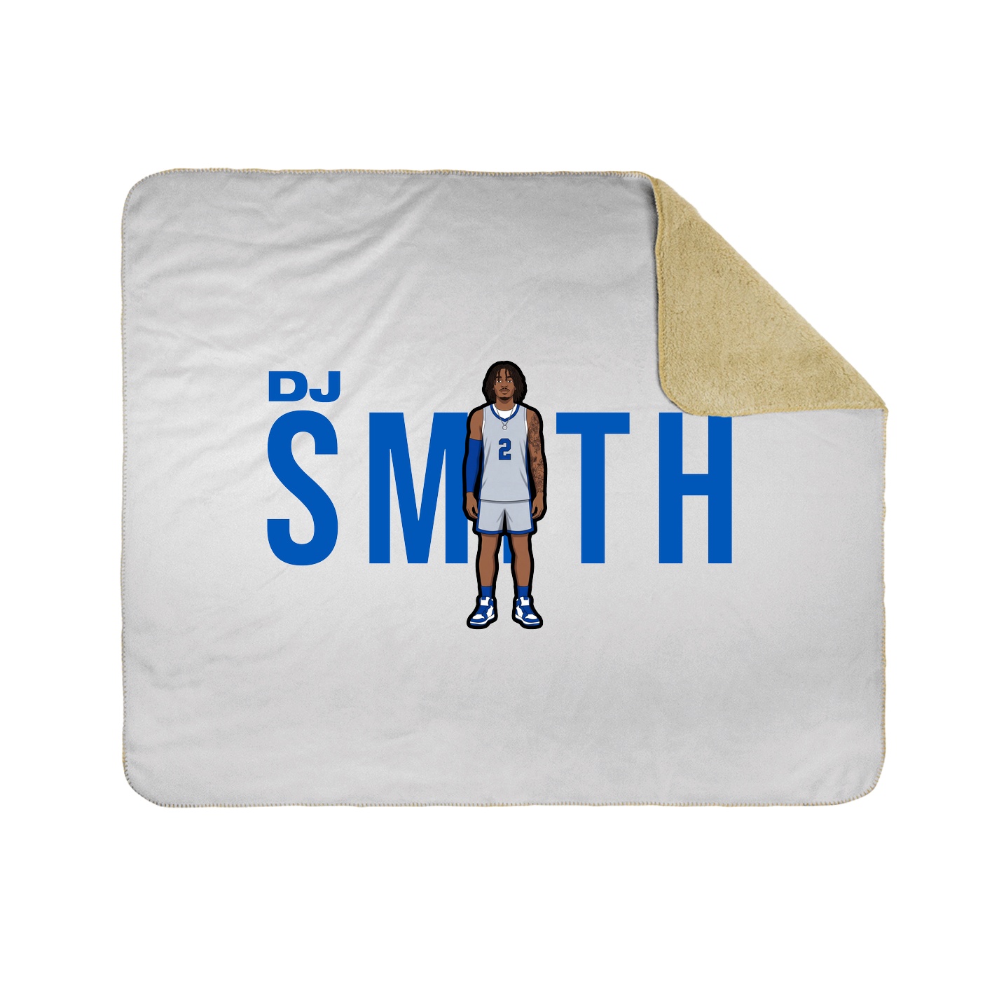 Throw Blanket — Player Name in White