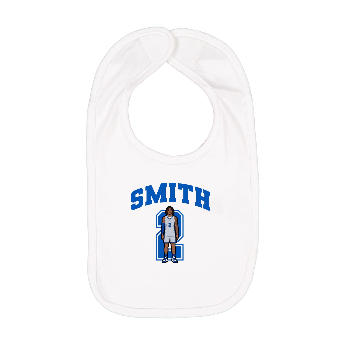Infant Bib — Number in White
