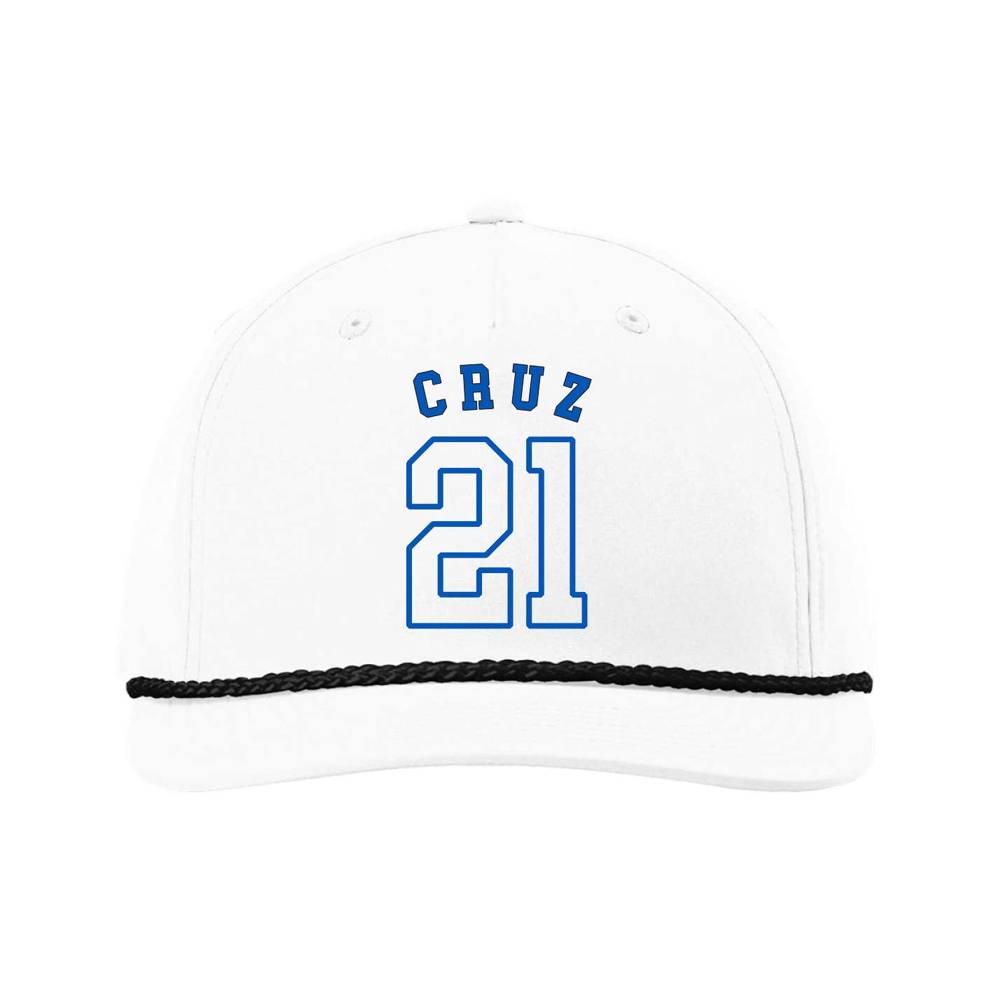 Five-Panel Classic Rope Cap — Shirsey Arch in White