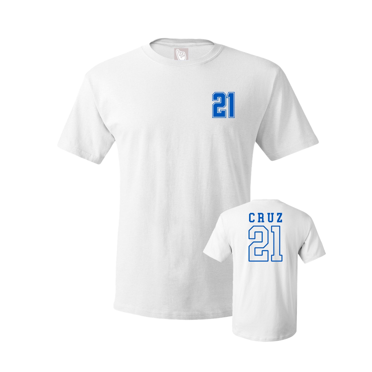 Youth Tee — Chest Back in White