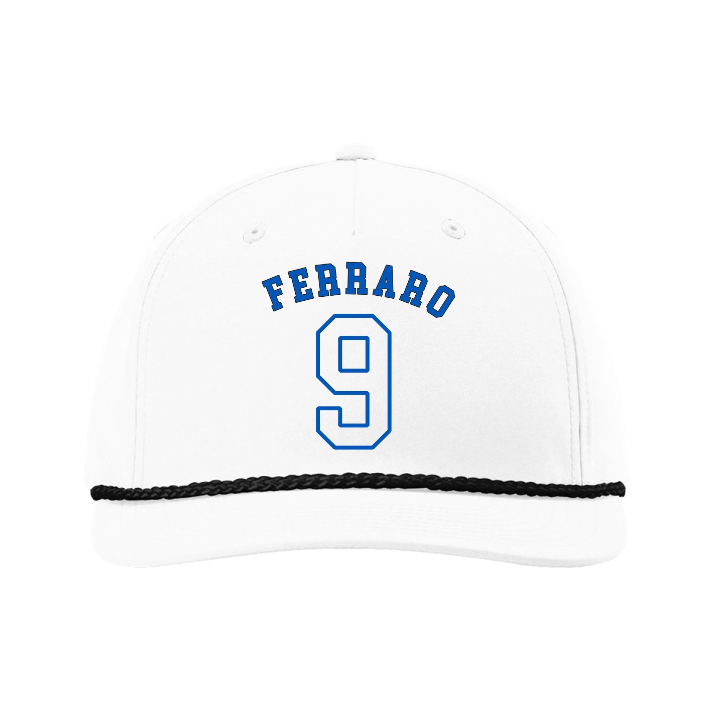 Five-Panel Classic Rope Cap — Shirsey Arch in White