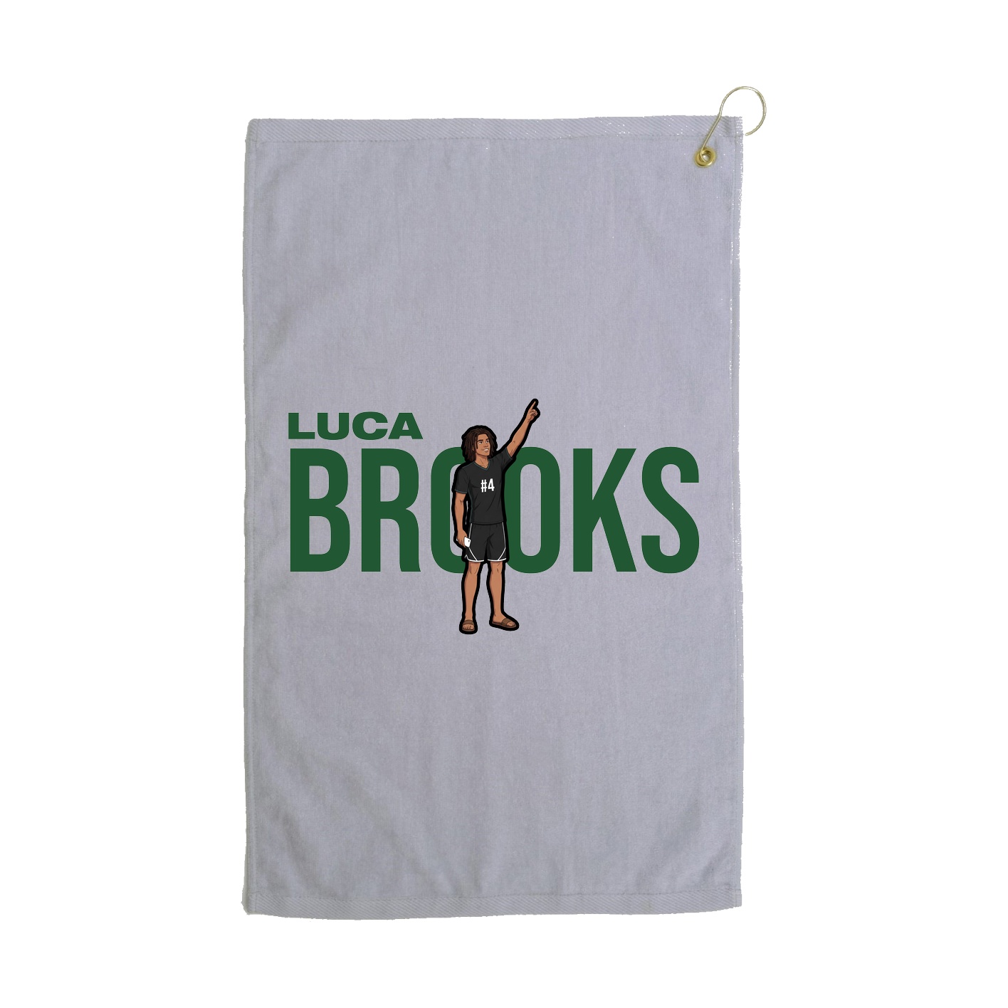Golf Towel — Player Name in Grey