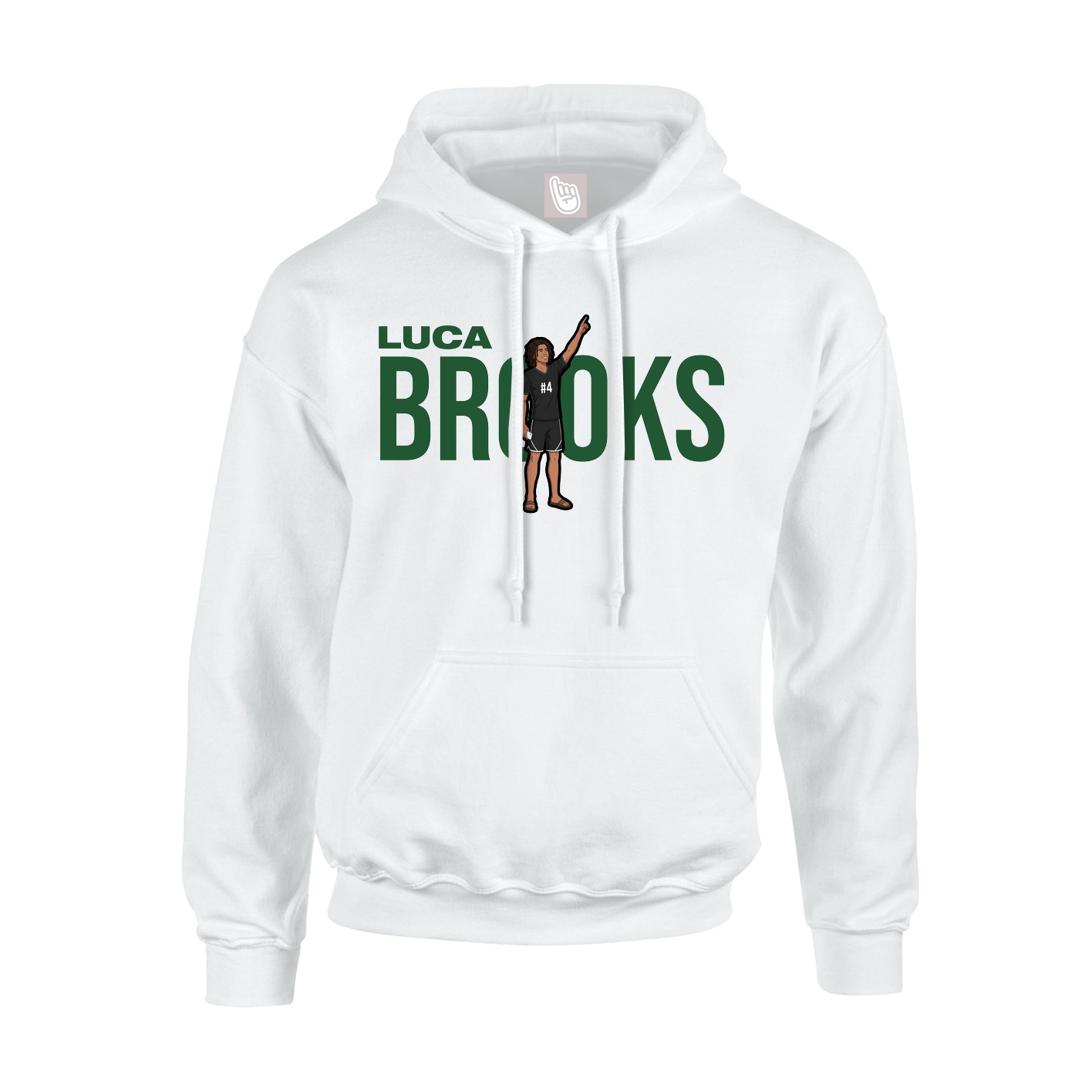Hoodie — Player Name in White