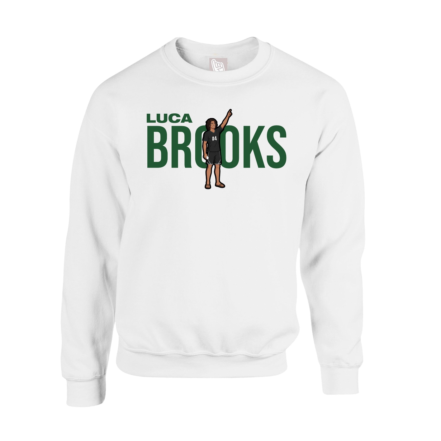 Fleece Crew — Player Name in White