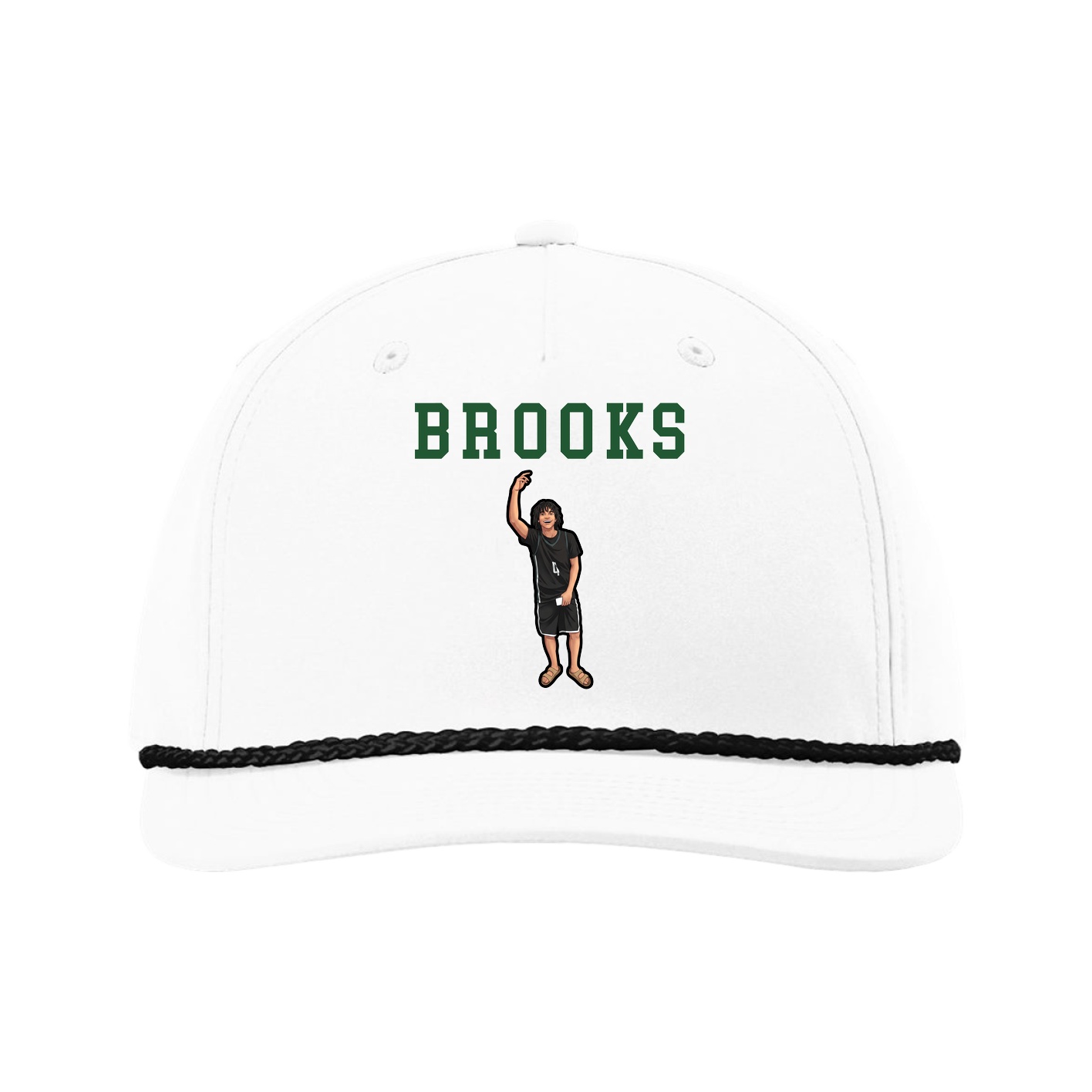 Five-Panel Classic Rope Cap — Shirsey in White