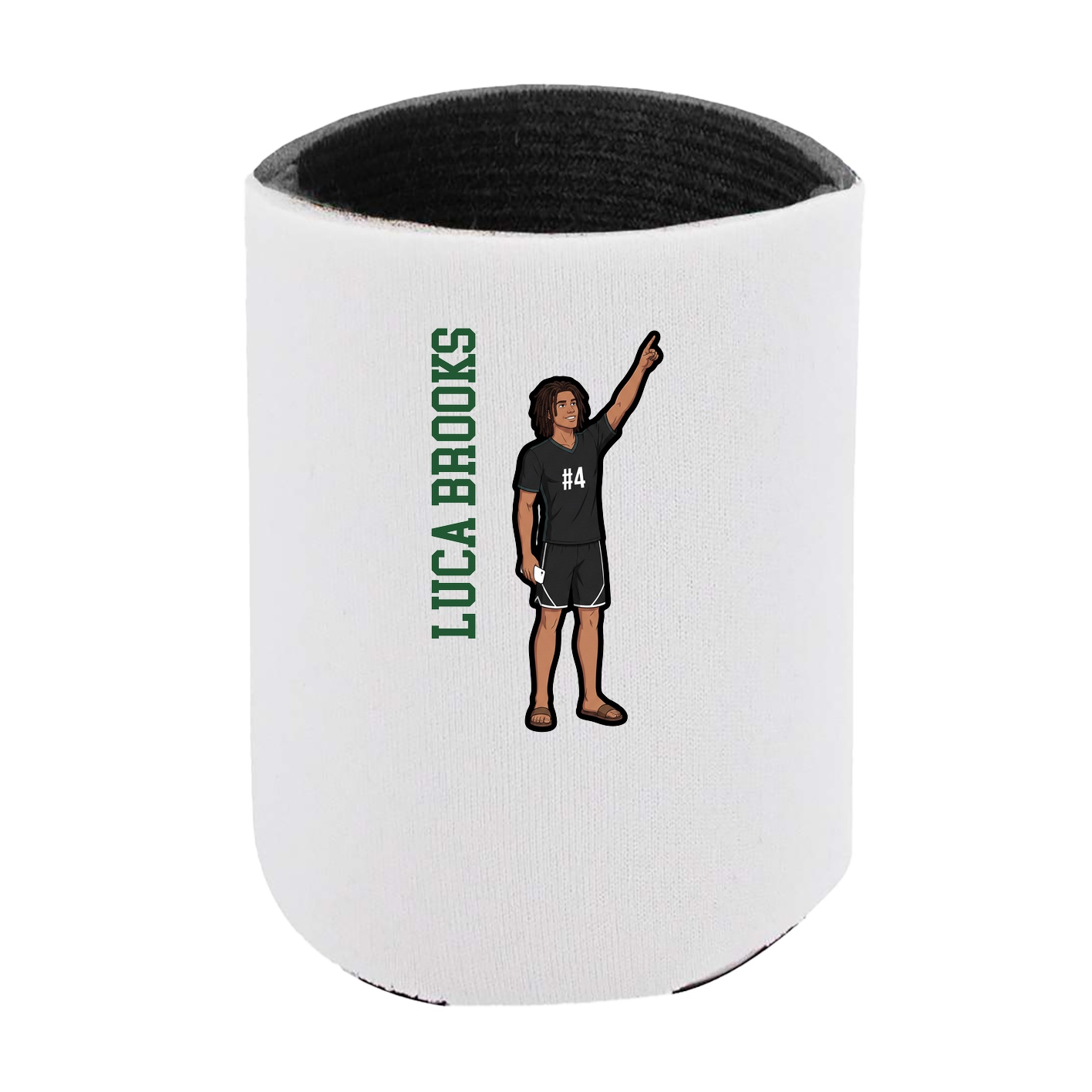 Can Holder — Name Vertical in White