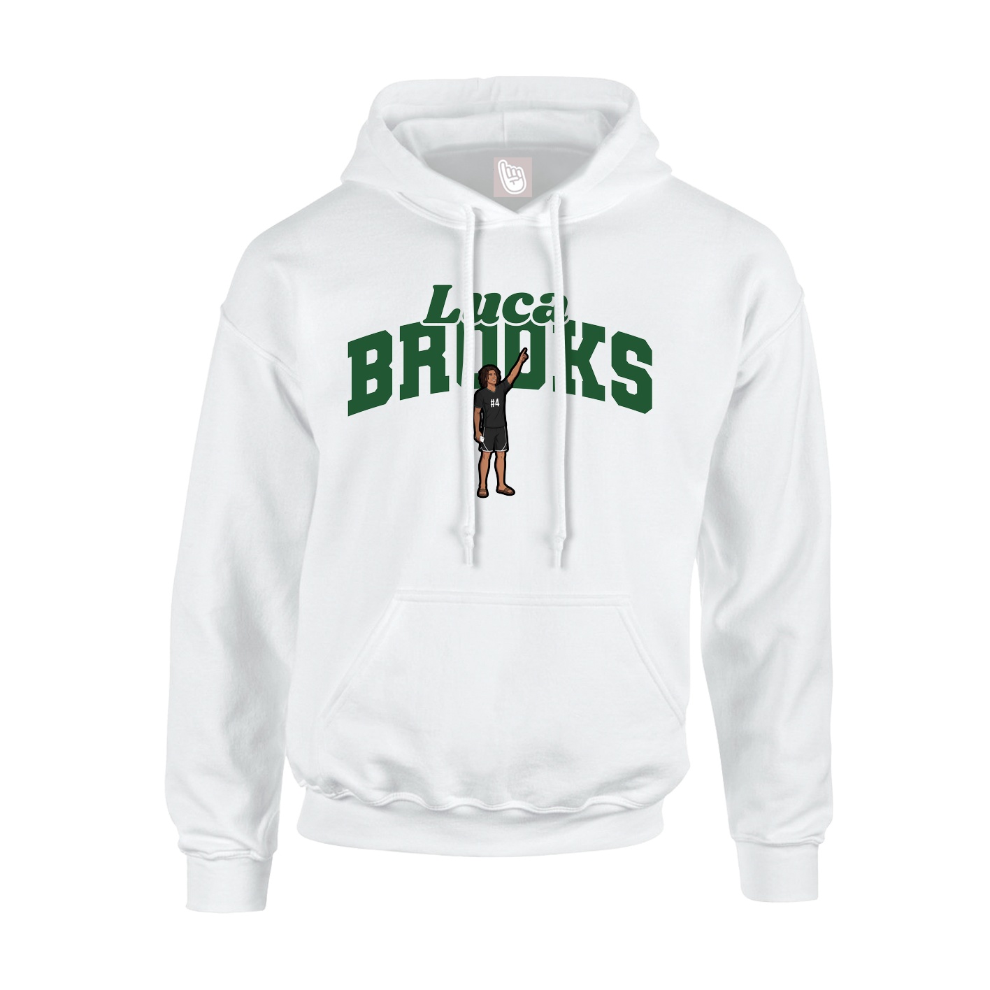 Hoodie — Signature Arch in White