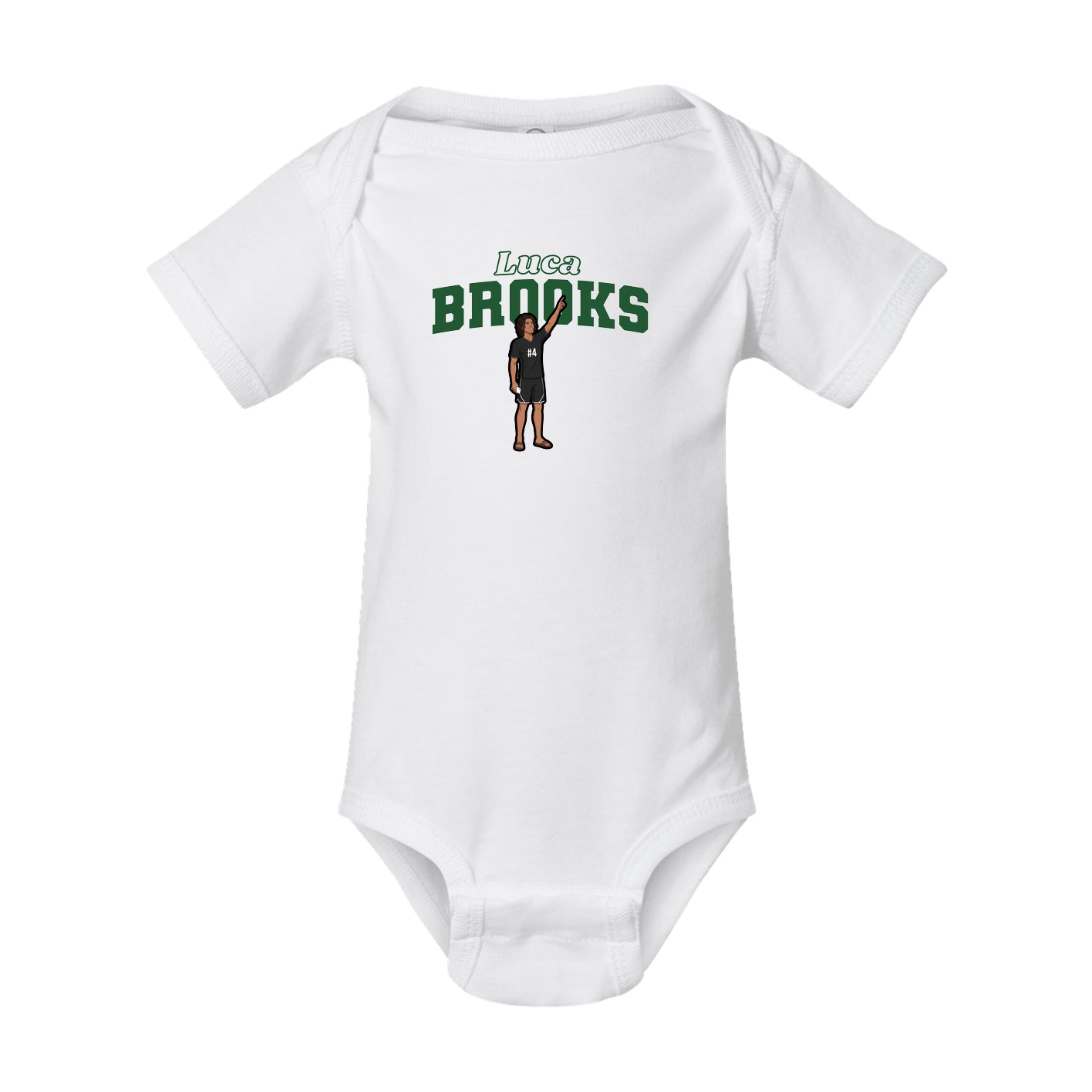 Baby Onesie — Name Arch in White