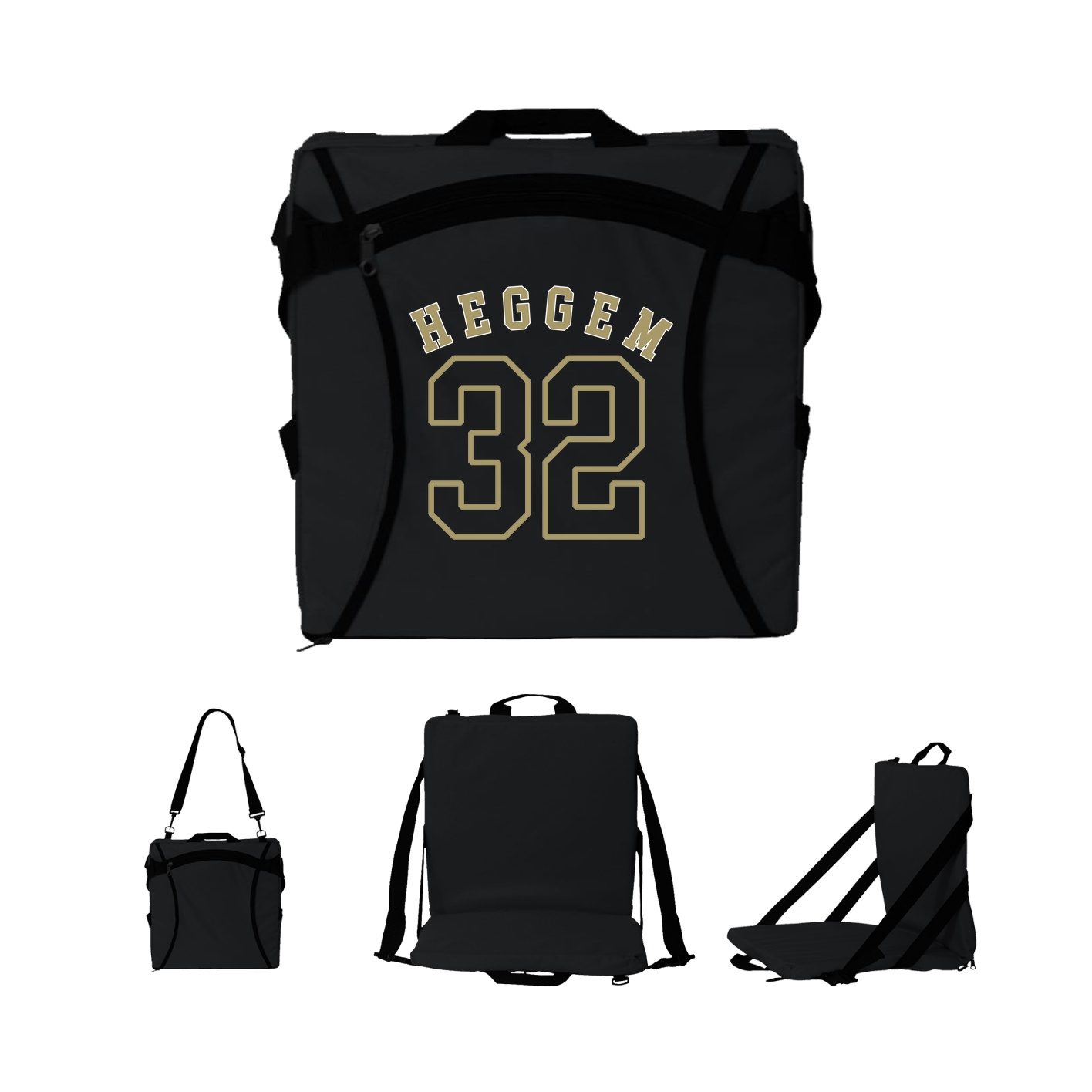 Folding Stadium Seat — Shirsey Arch in Black