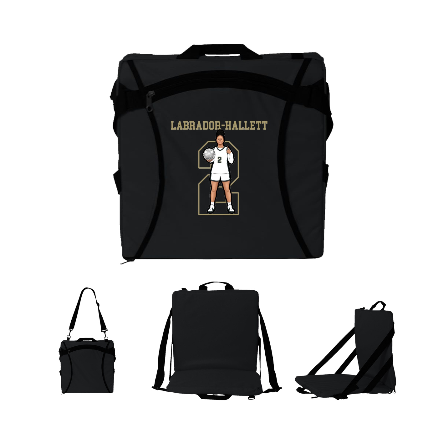 Folding Stadium Seat — Shirsey in Black