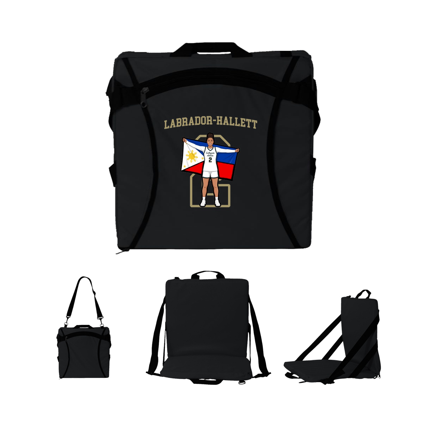 Folding Stadium Seat — Shirsey in Black