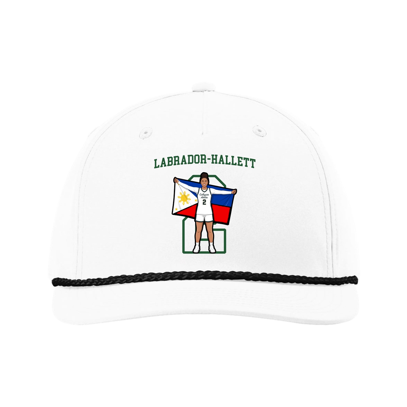 Five-Panel Classic Rope Cap — Shirsey in White