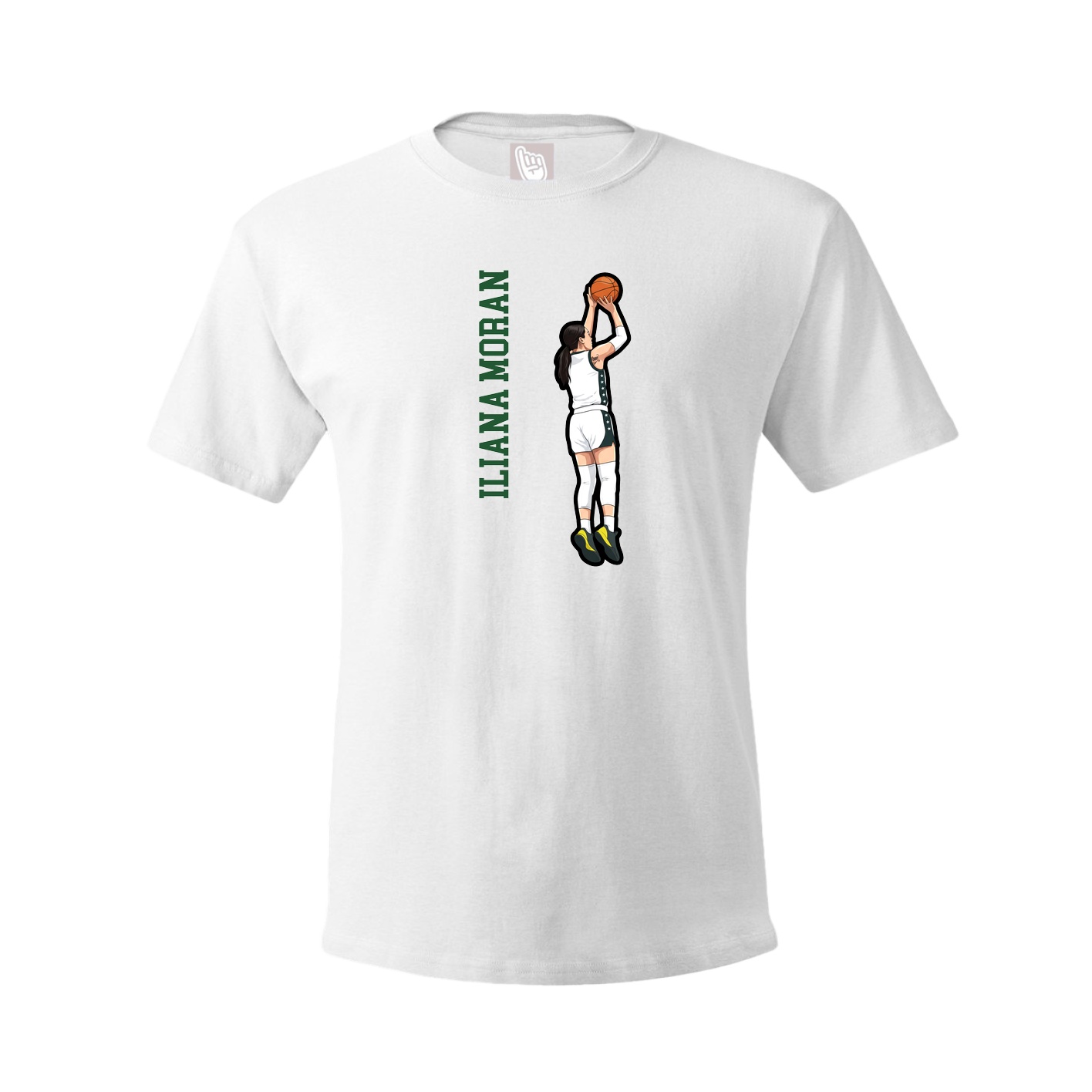 Youth Tee — Name Vertical in White