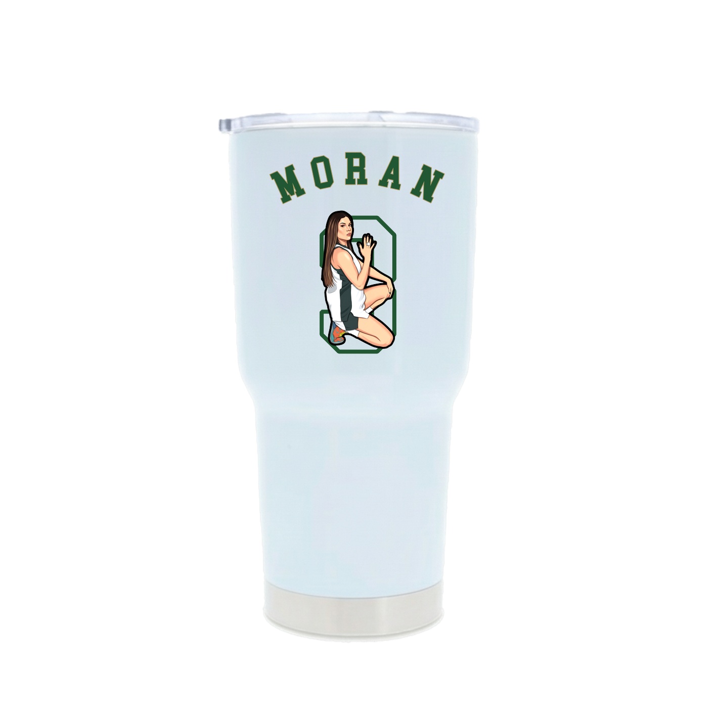30oz Stainless Steel Tumbler — Shirsey Arch in White