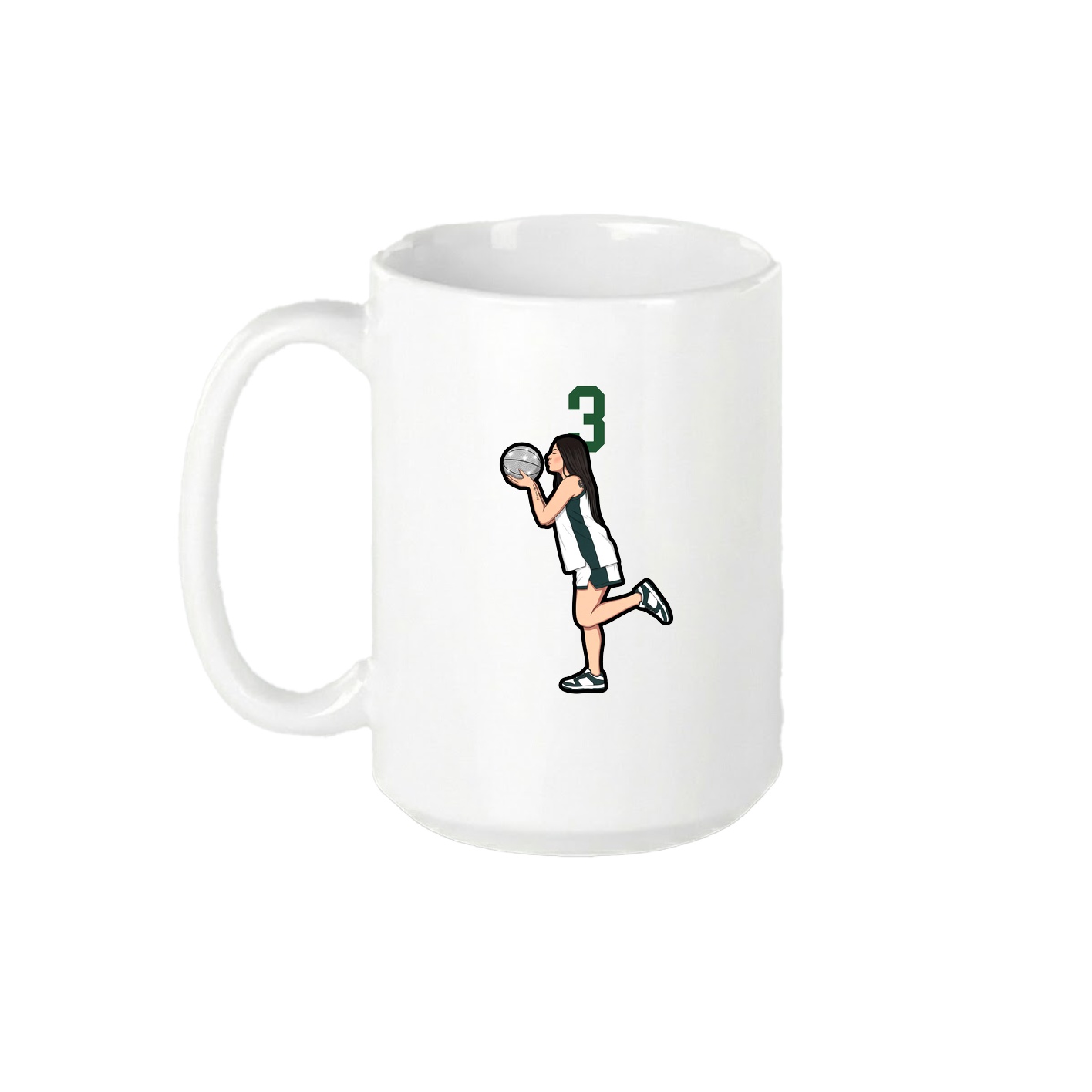 15oz Coffee Mug — Number Top in White