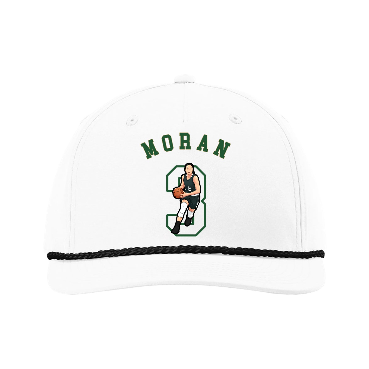 Five-Panel Classic Rope Cap — Shirsey Arch in White