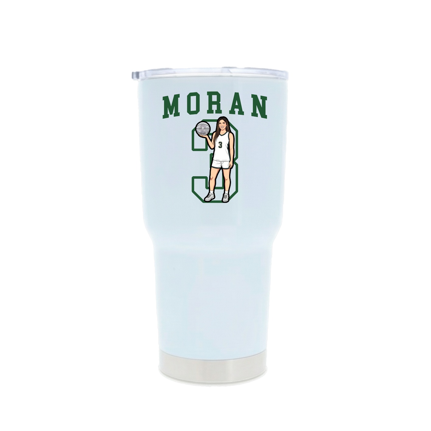 30oz Stainless Steel Tumbler — Shirsey in White