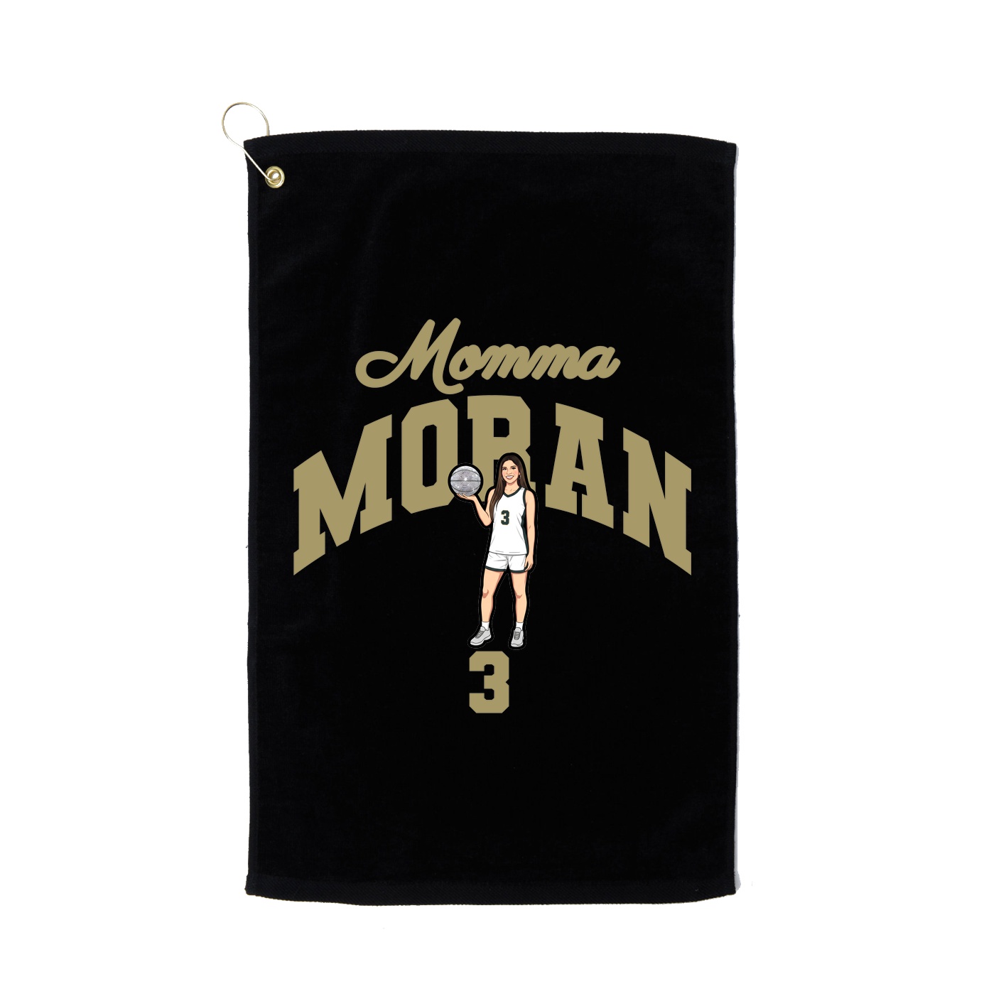 Golf Towel — Mothers Day Arch in Black