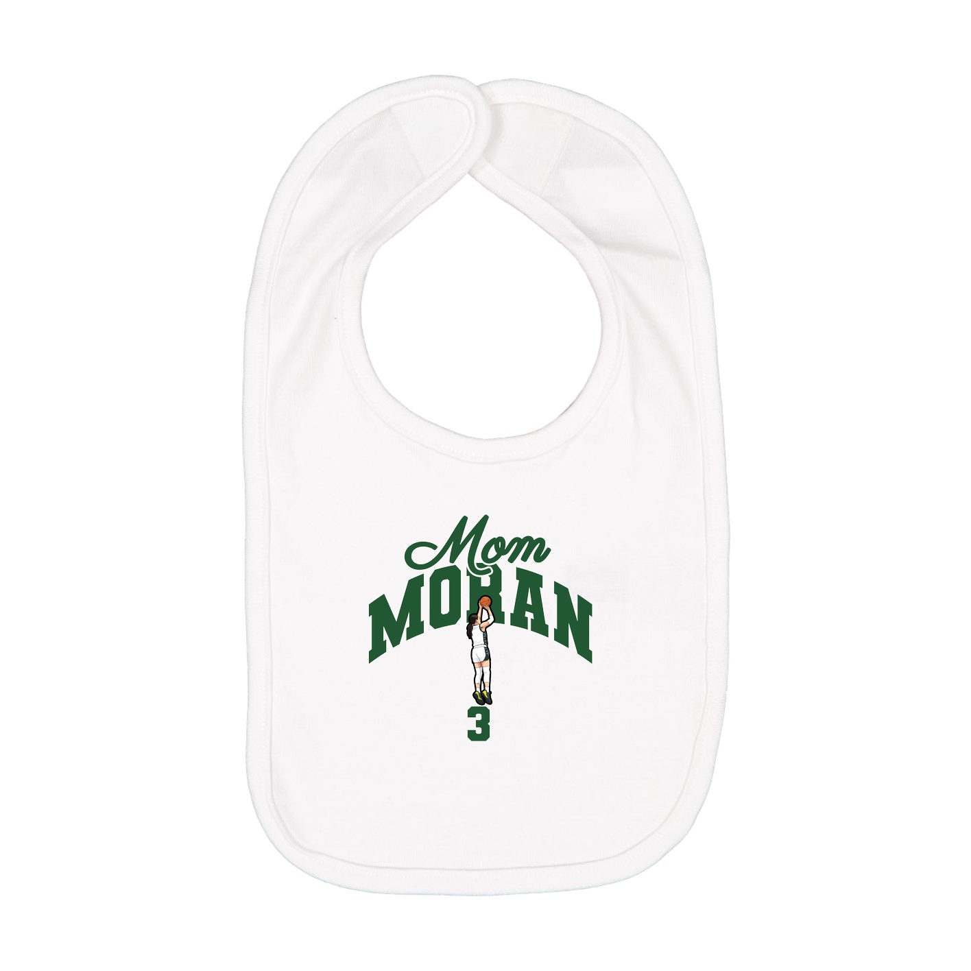 Infant Bib — Mothers Day Arch in White