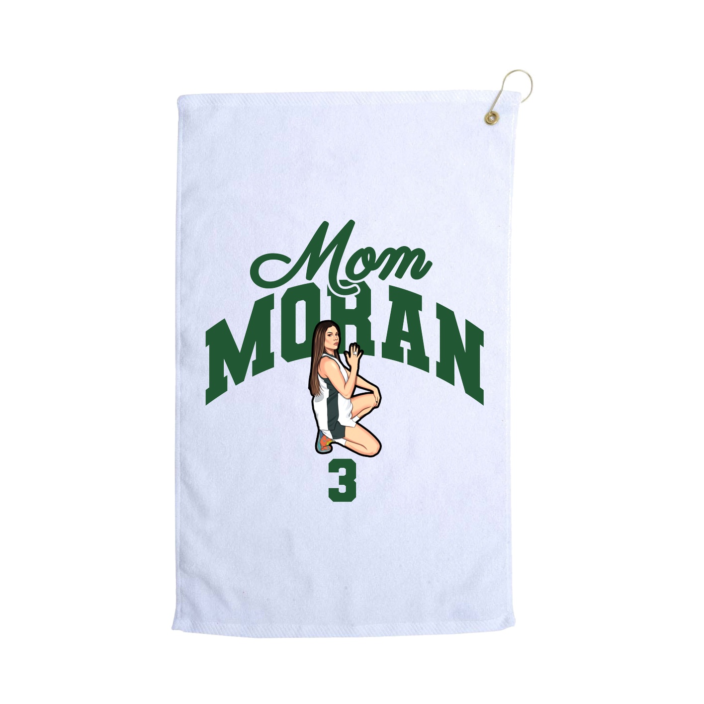 Golf Towel — Mothers Day Arch in White