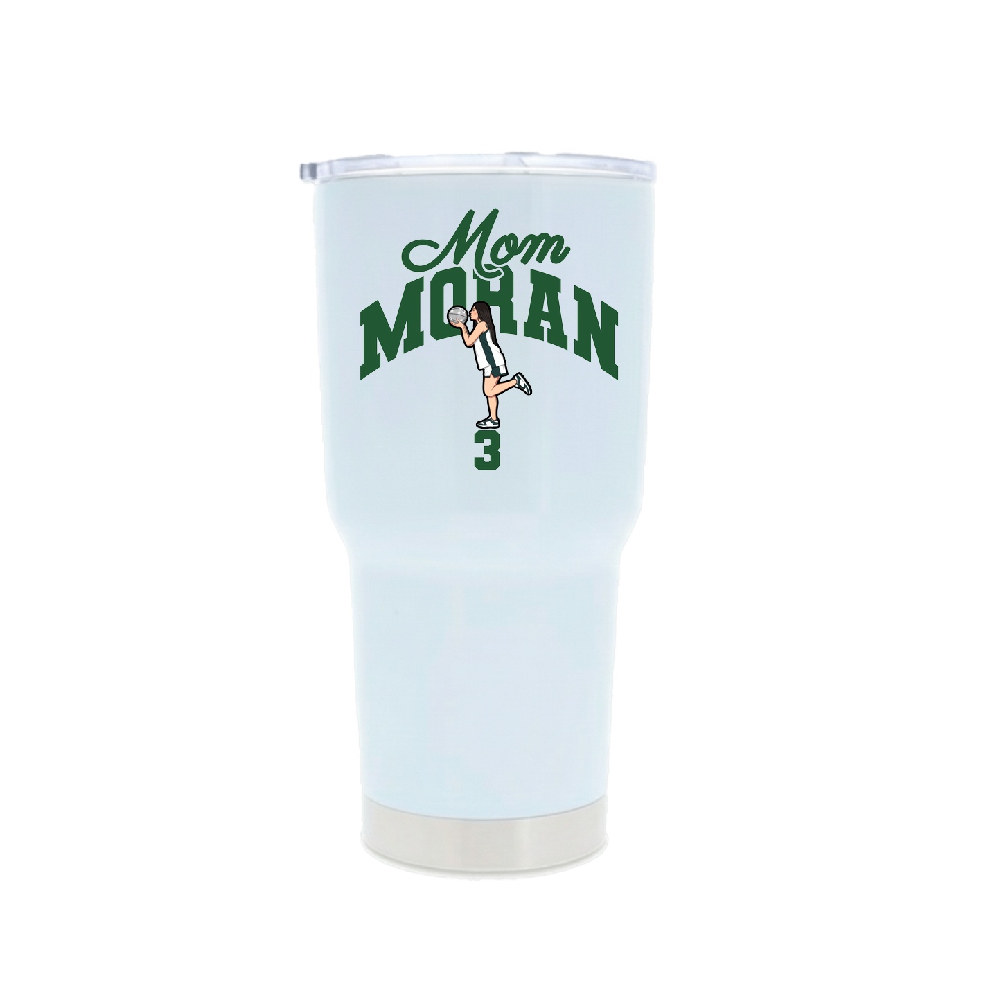 30oz Stainless Steel Tumbler — Mothers Day Arch in White