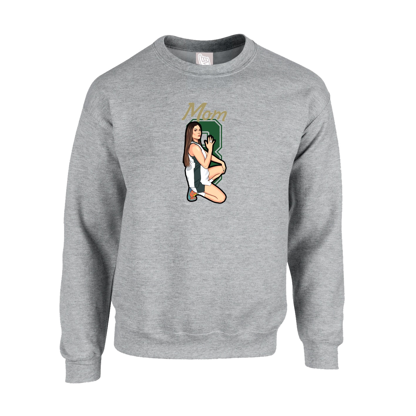 Fleece Crew — Mothers Day Shirsey in Grey